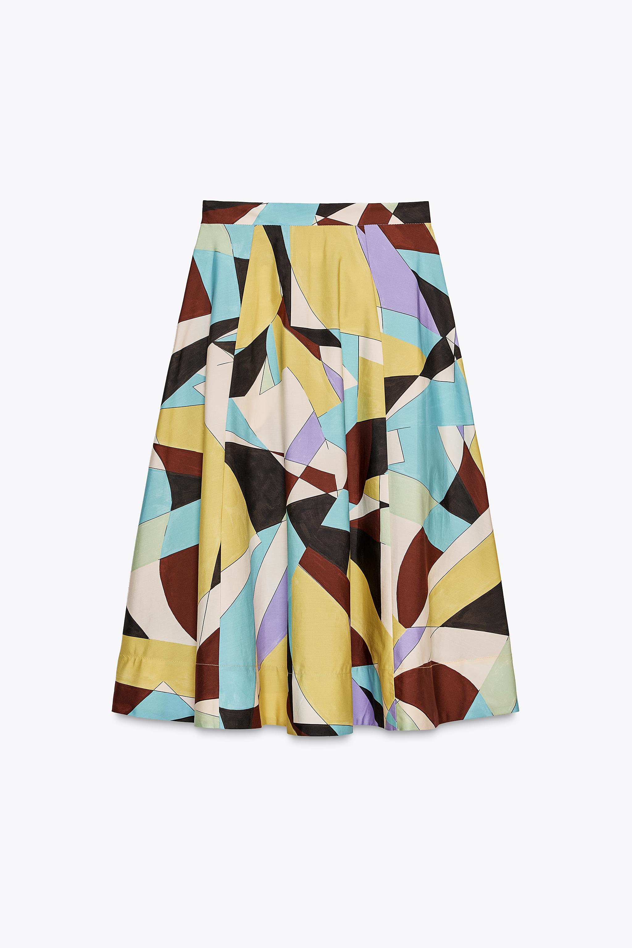 ZW COLLECTION PRINTED MIDI SKIRT