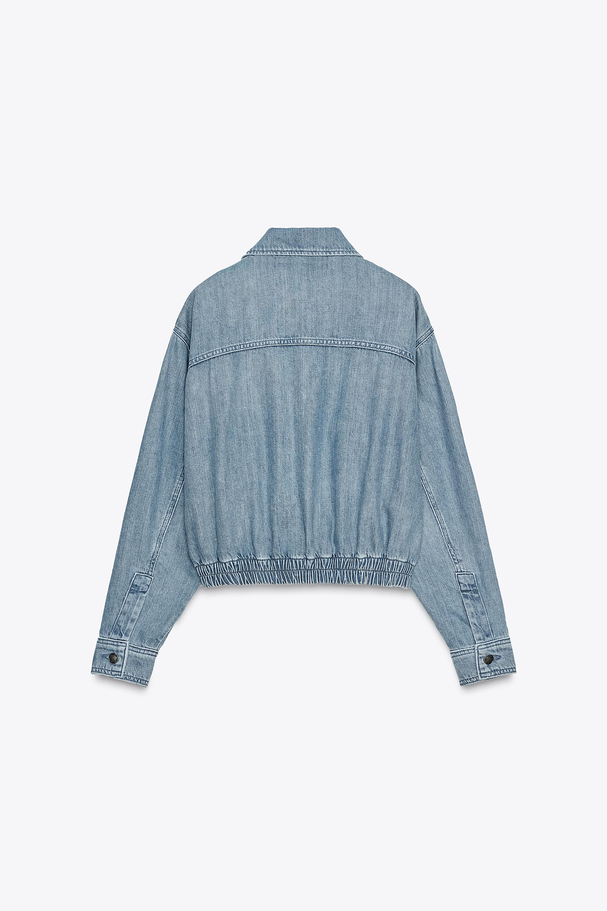 ZW COLLECTION DENIM BOMBER JACKET