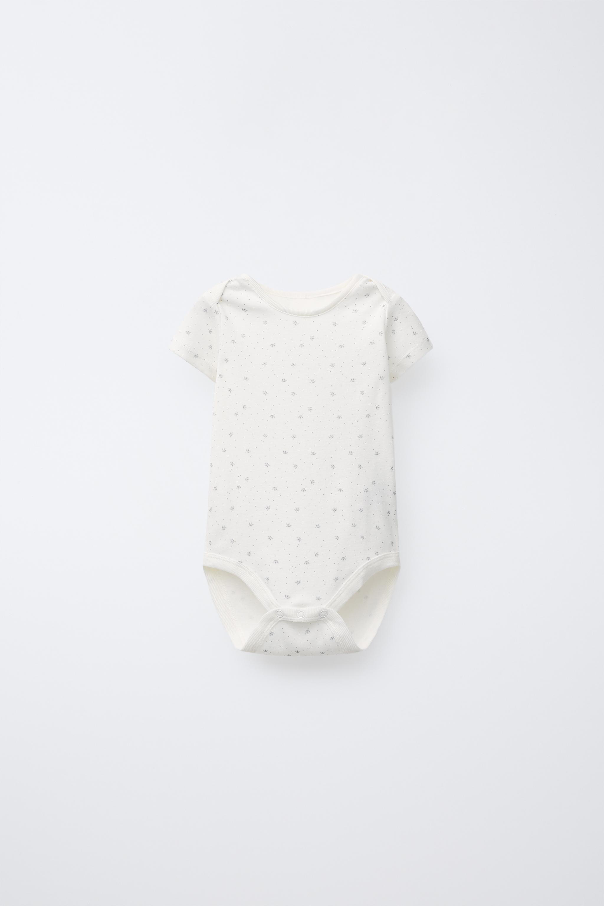 THREE-PACK OF SHORT SLEEVE BODYSUITS WITH TWIGS