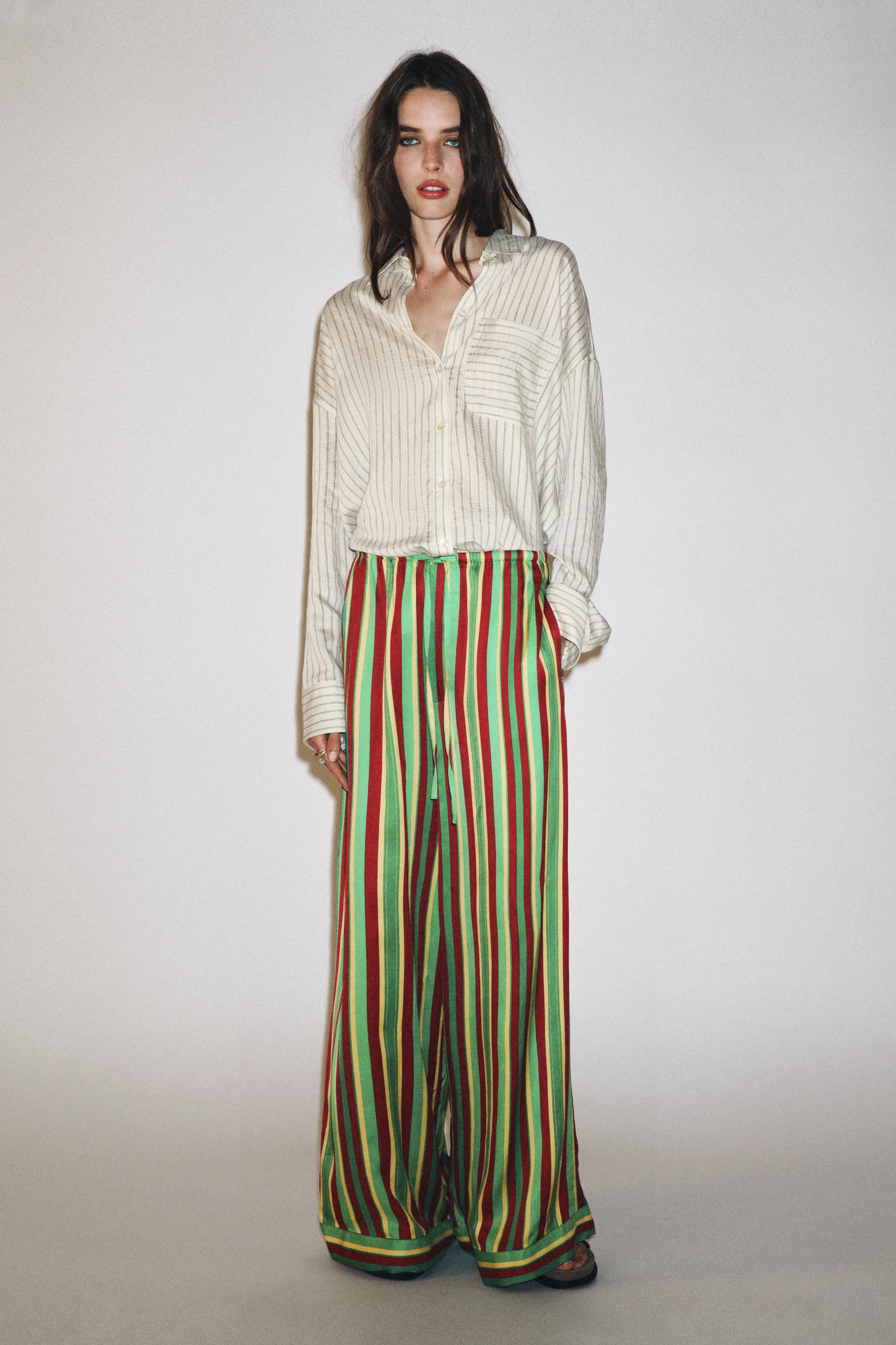 STRIPED PAJAMA PANTS ZW COLLECTION