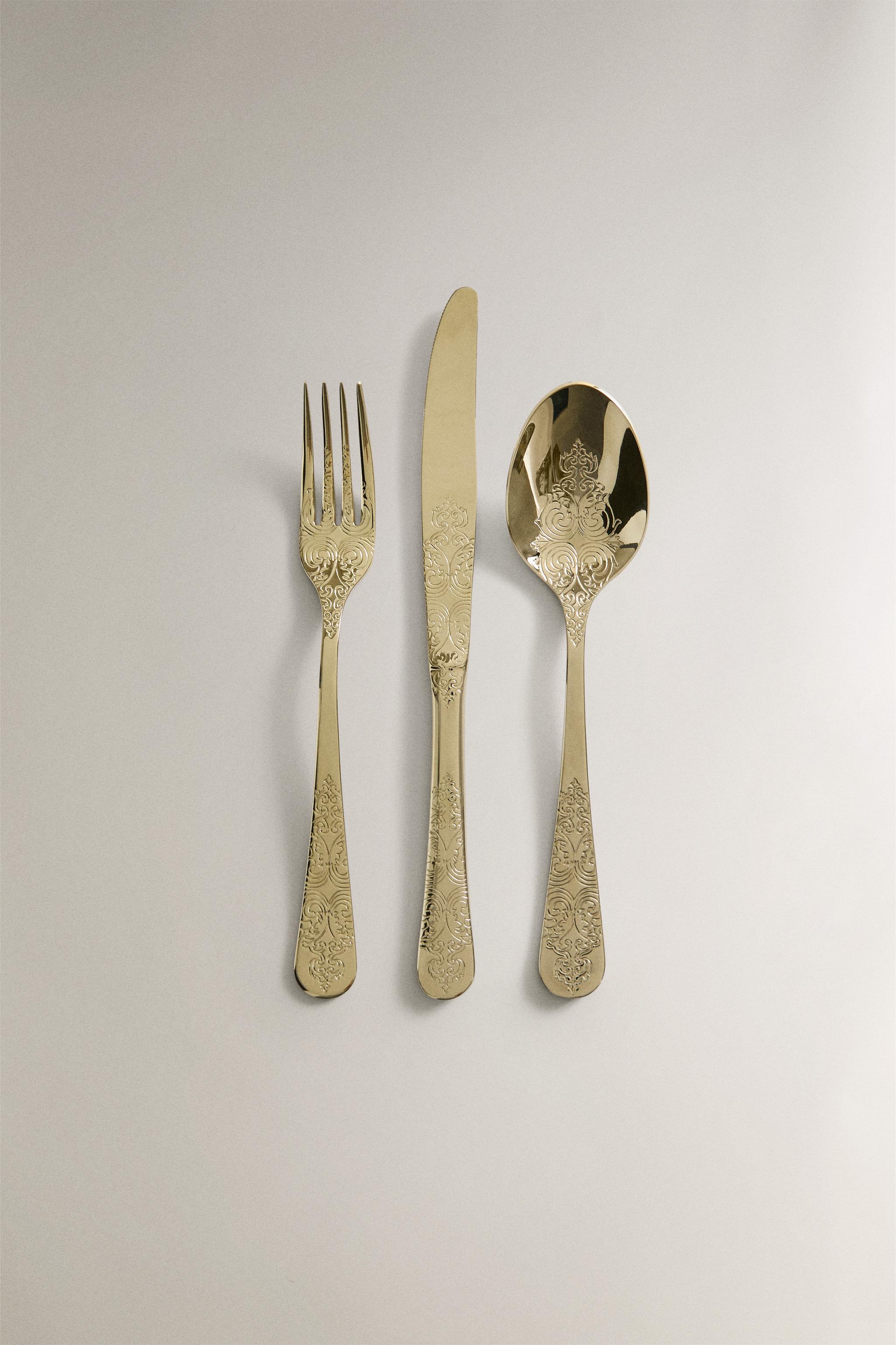 ENGRAVED FLATWARE SET