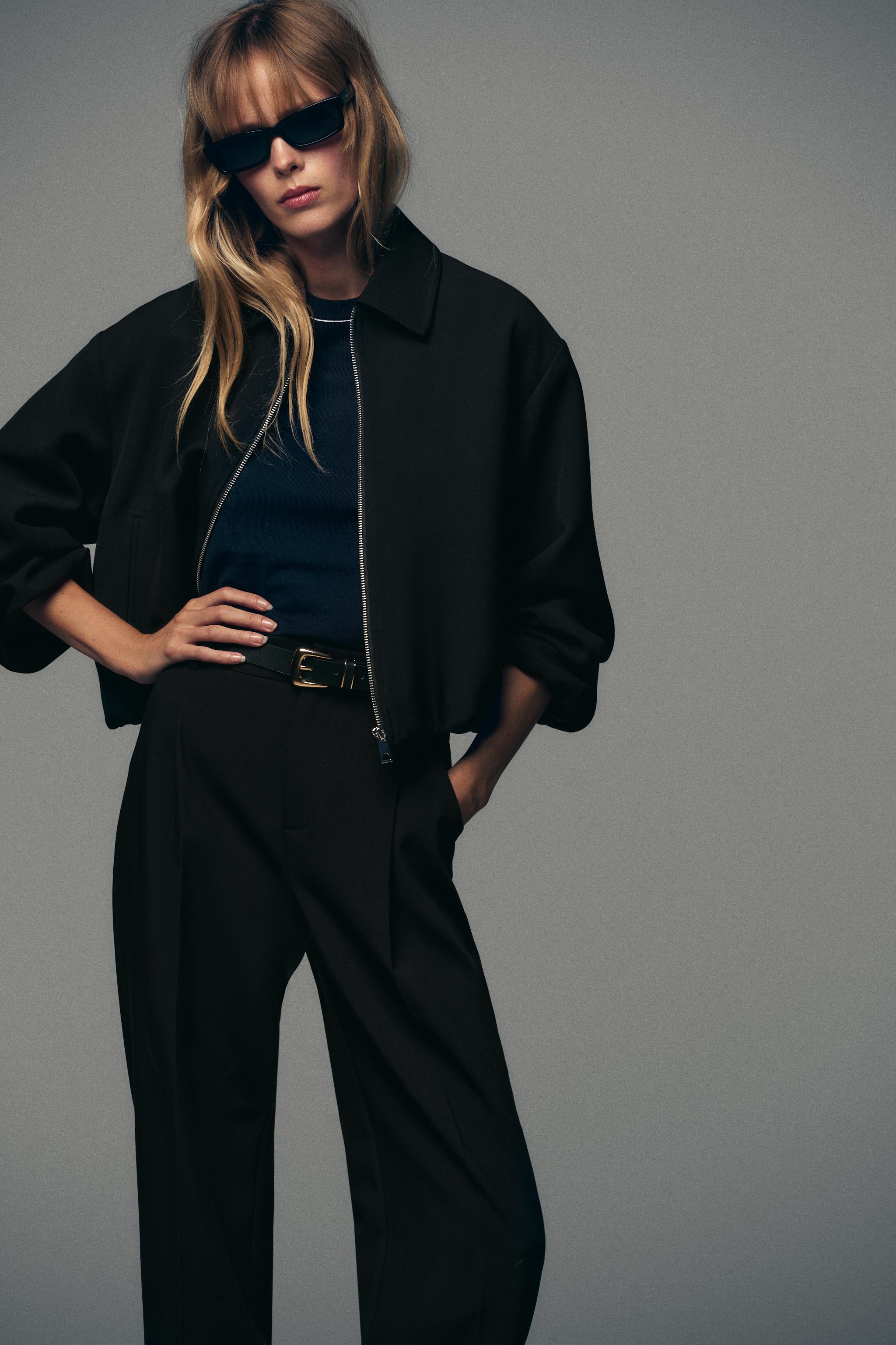 PUFFED ZIPPERED BOMBER JACKET