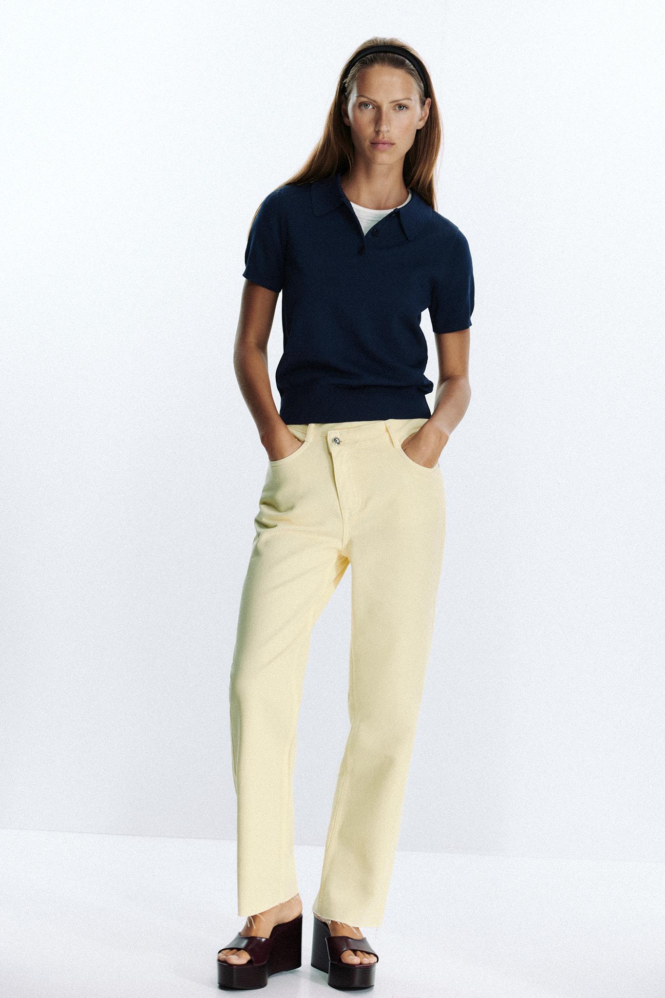 Z.09 STRAIGHT ANKLE HIGH WAIST CROSSOVER WAIST JEANS