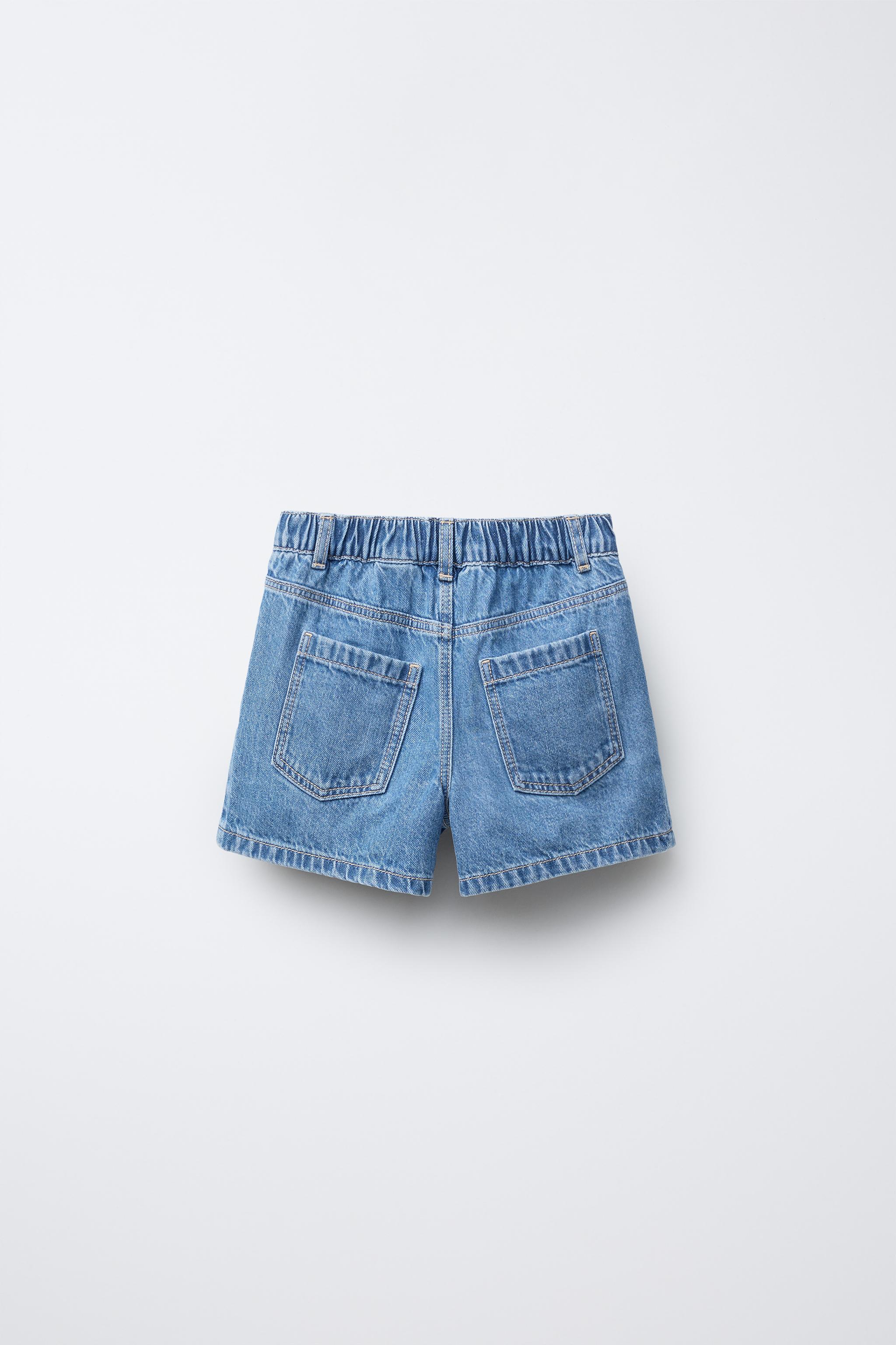 HIGH WAIST HEART BUTTON DENIM SKORT