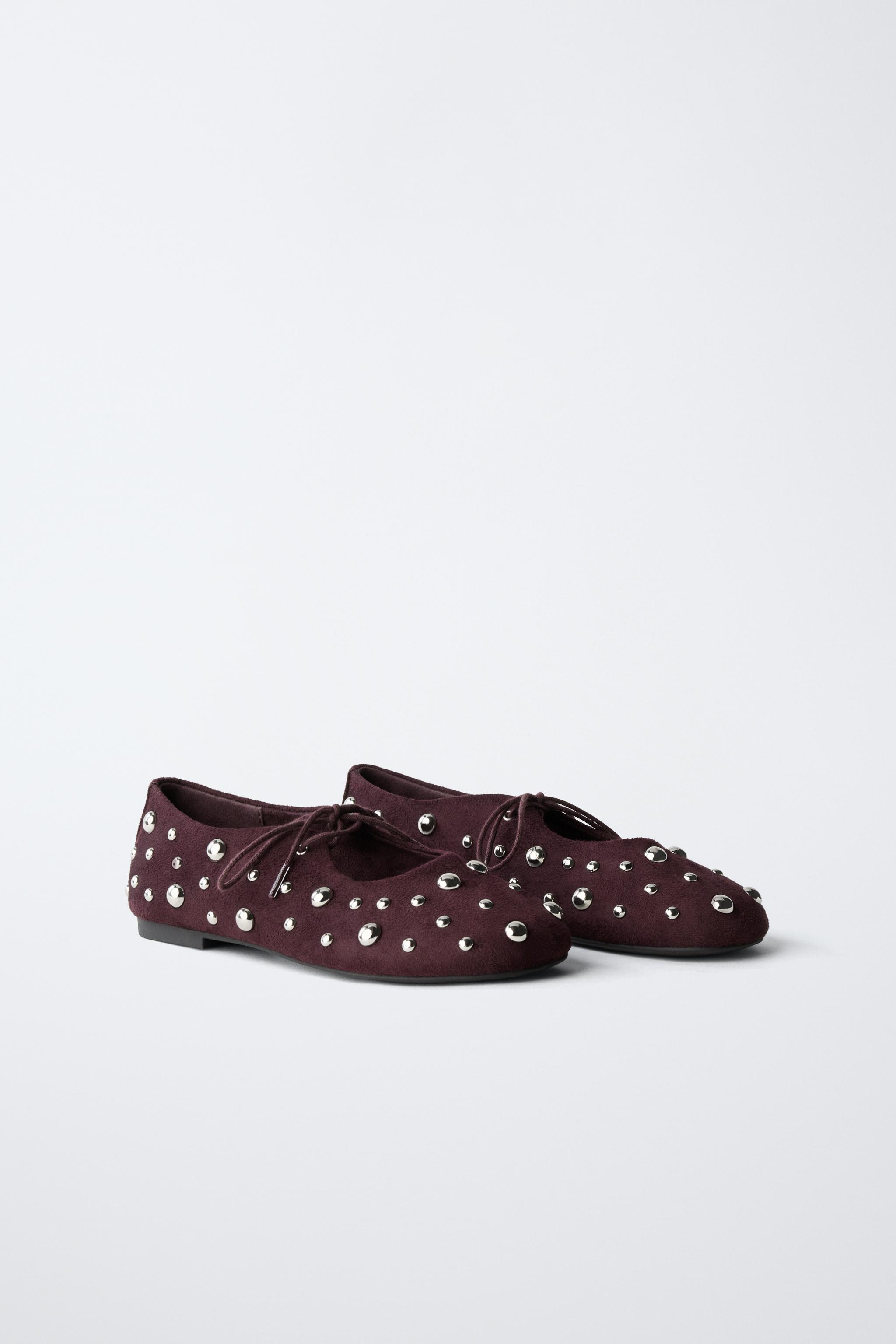 STUDDED BALLET FLATS