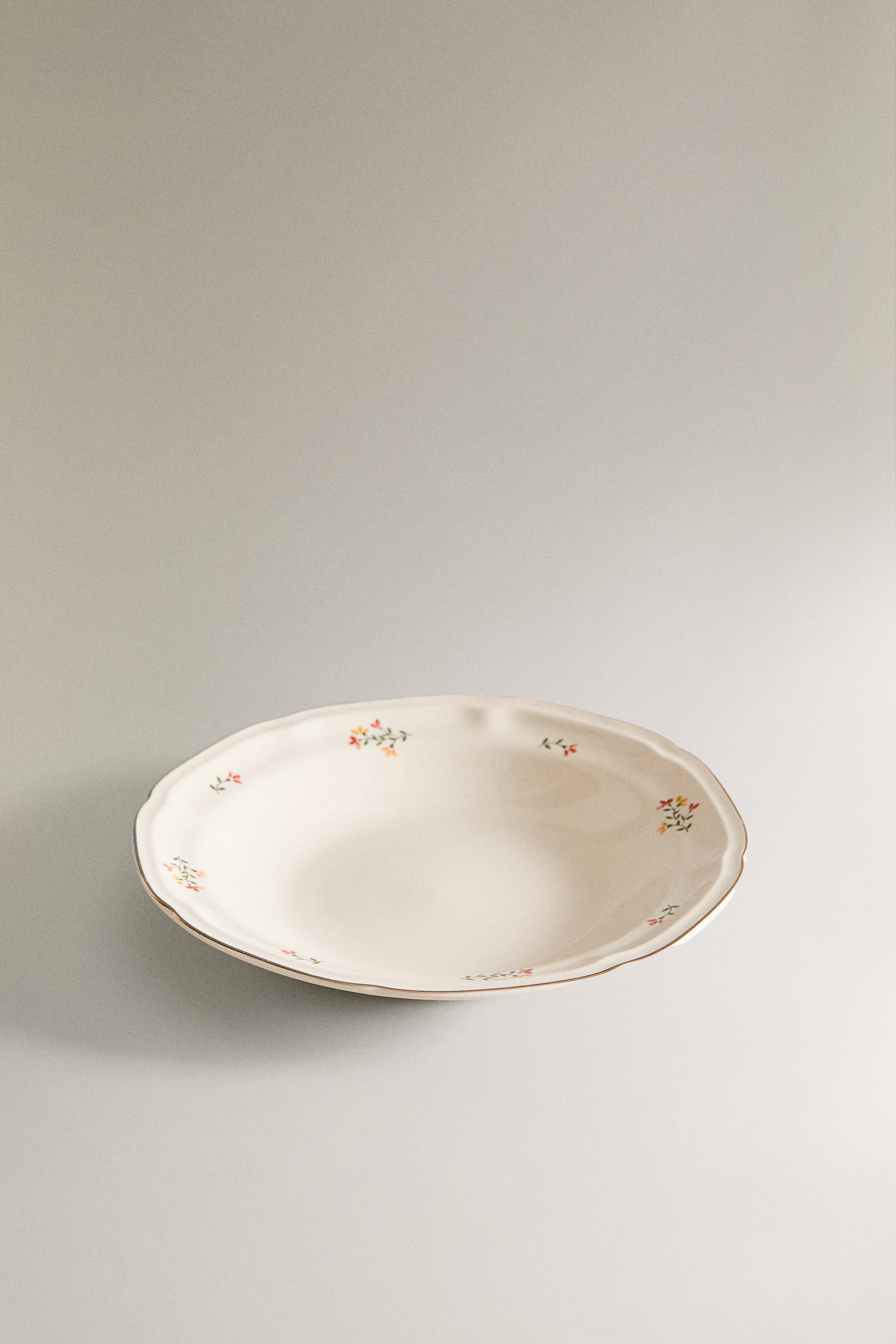 FLORAL PORCELAIN SOUP PLATE