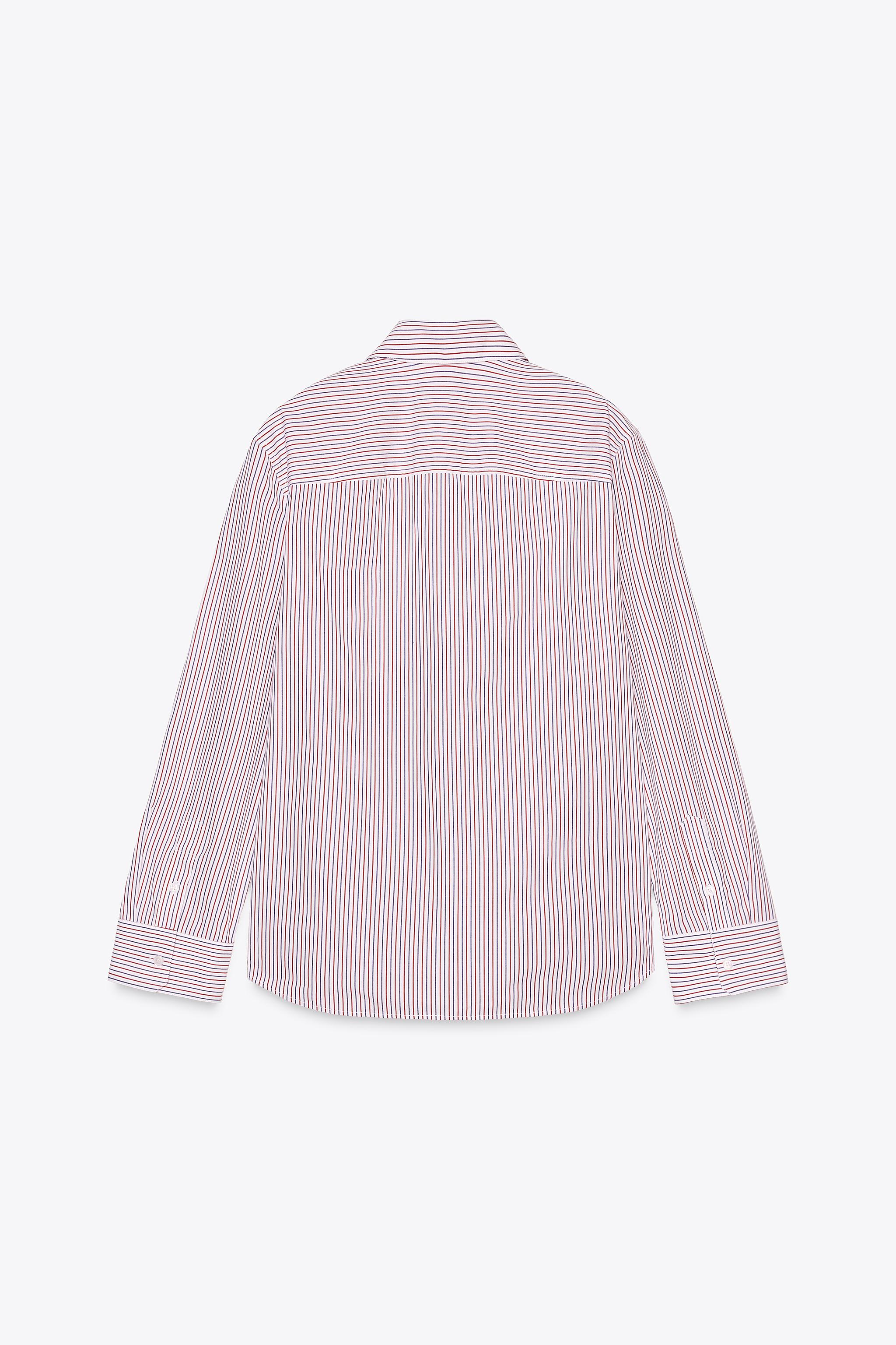 STRIPED POPLIN SHIRT ZW COLLECTION