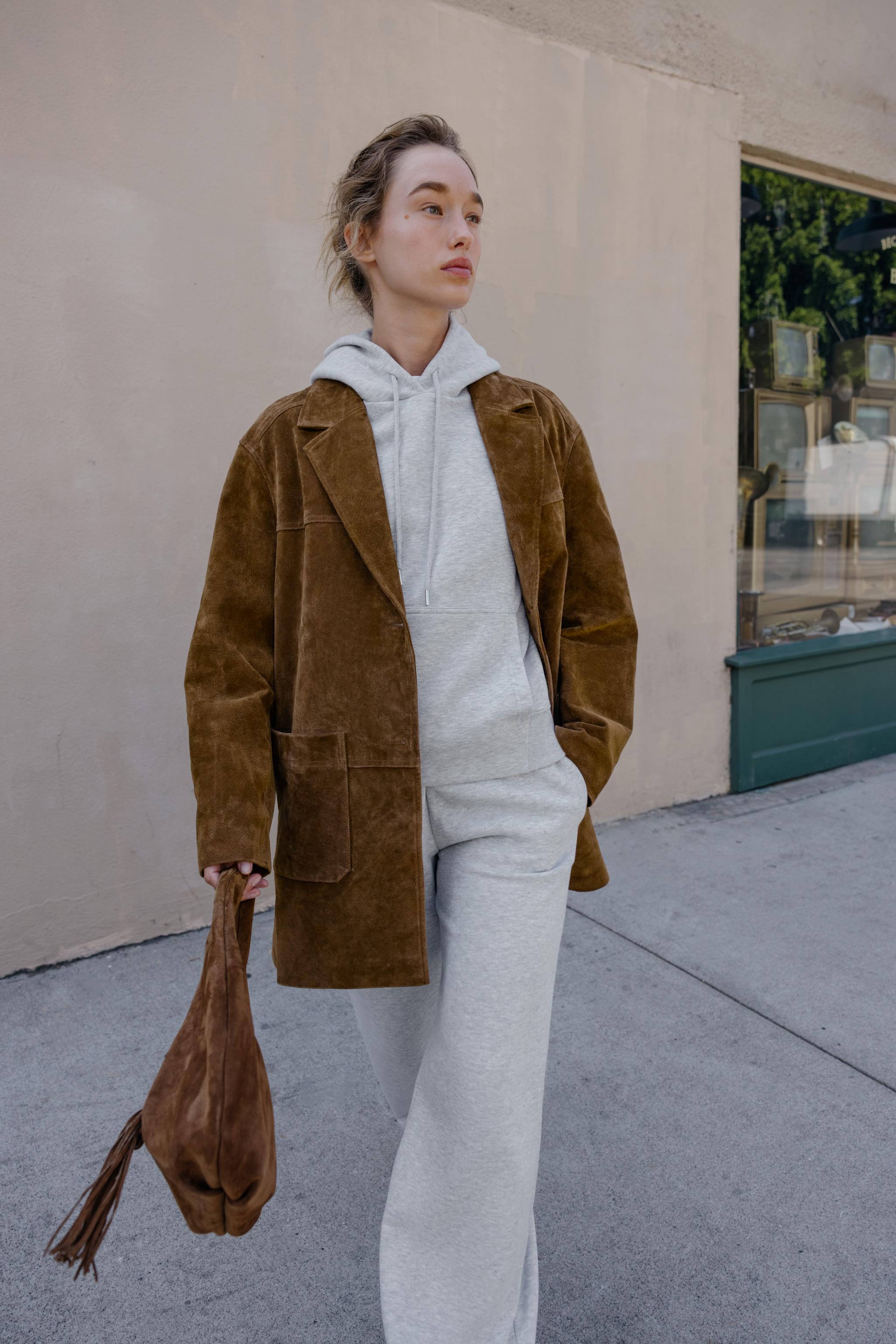 100% LEATHER LONG JACKET