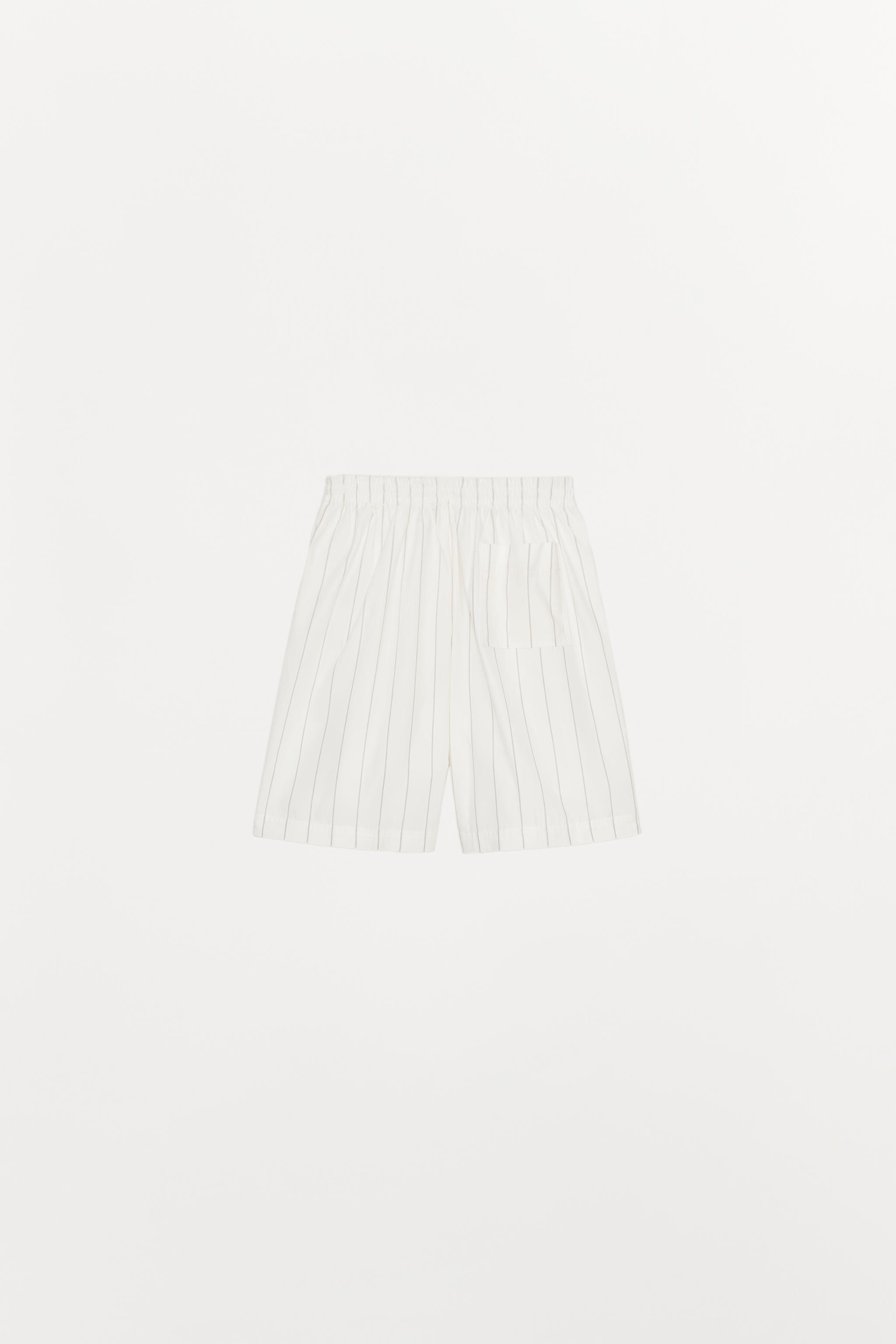 STRIPED BOXER PAJAMA SHORTS
