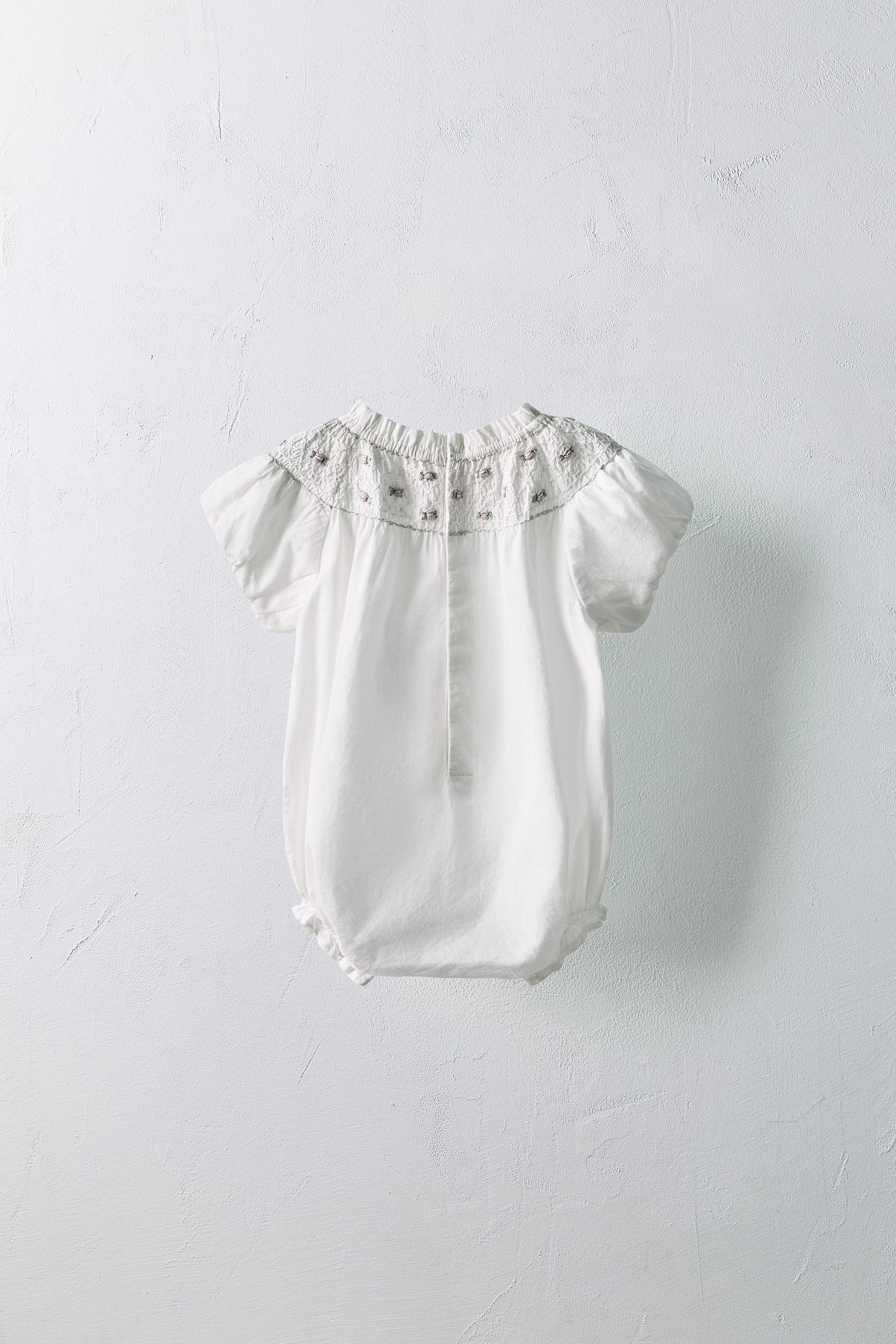 1-18 MONTHS/ LIMITED EDITION EMBROIDERED FLORAL ROMPER