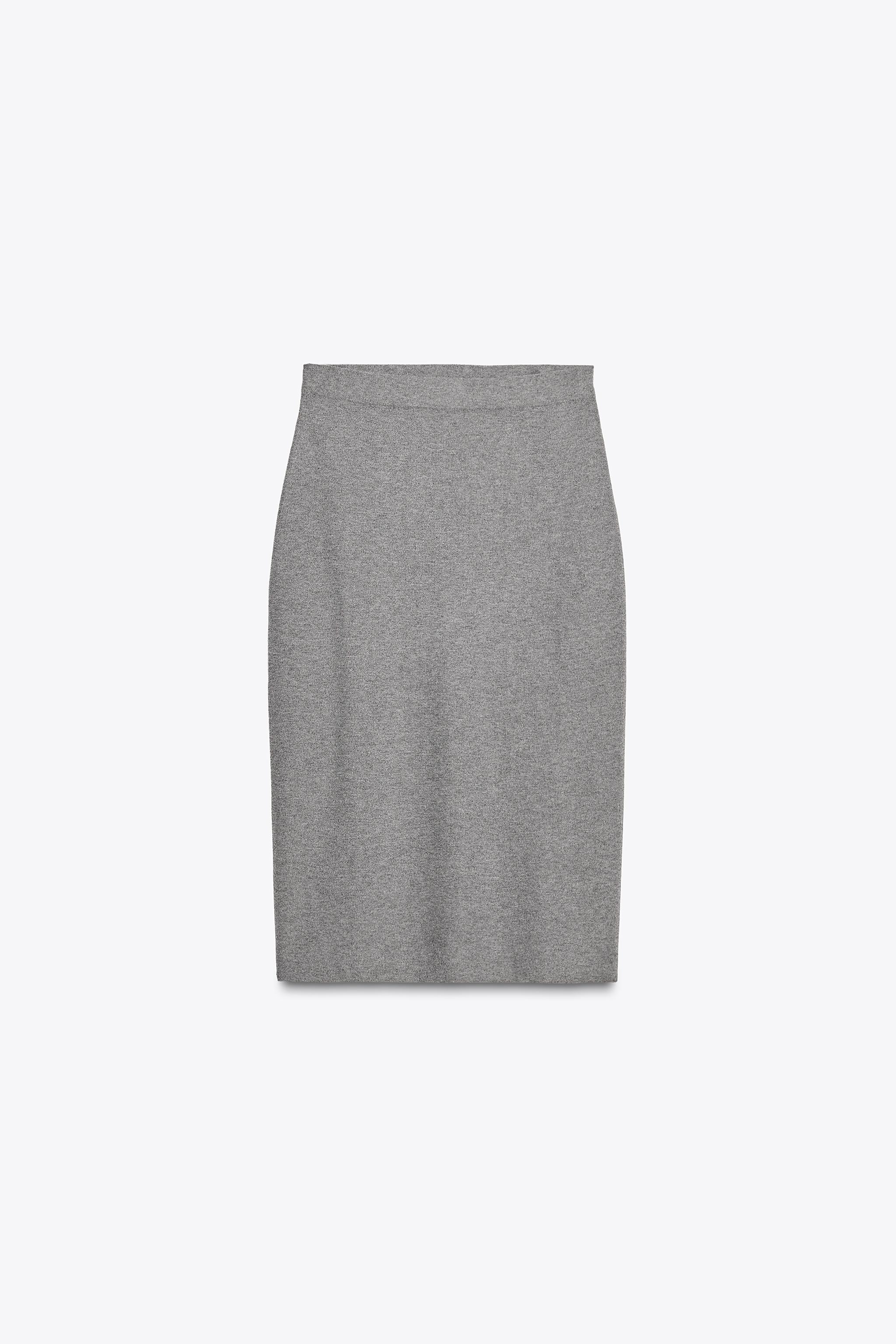 PLAIN KNIT MIDI SKIRT