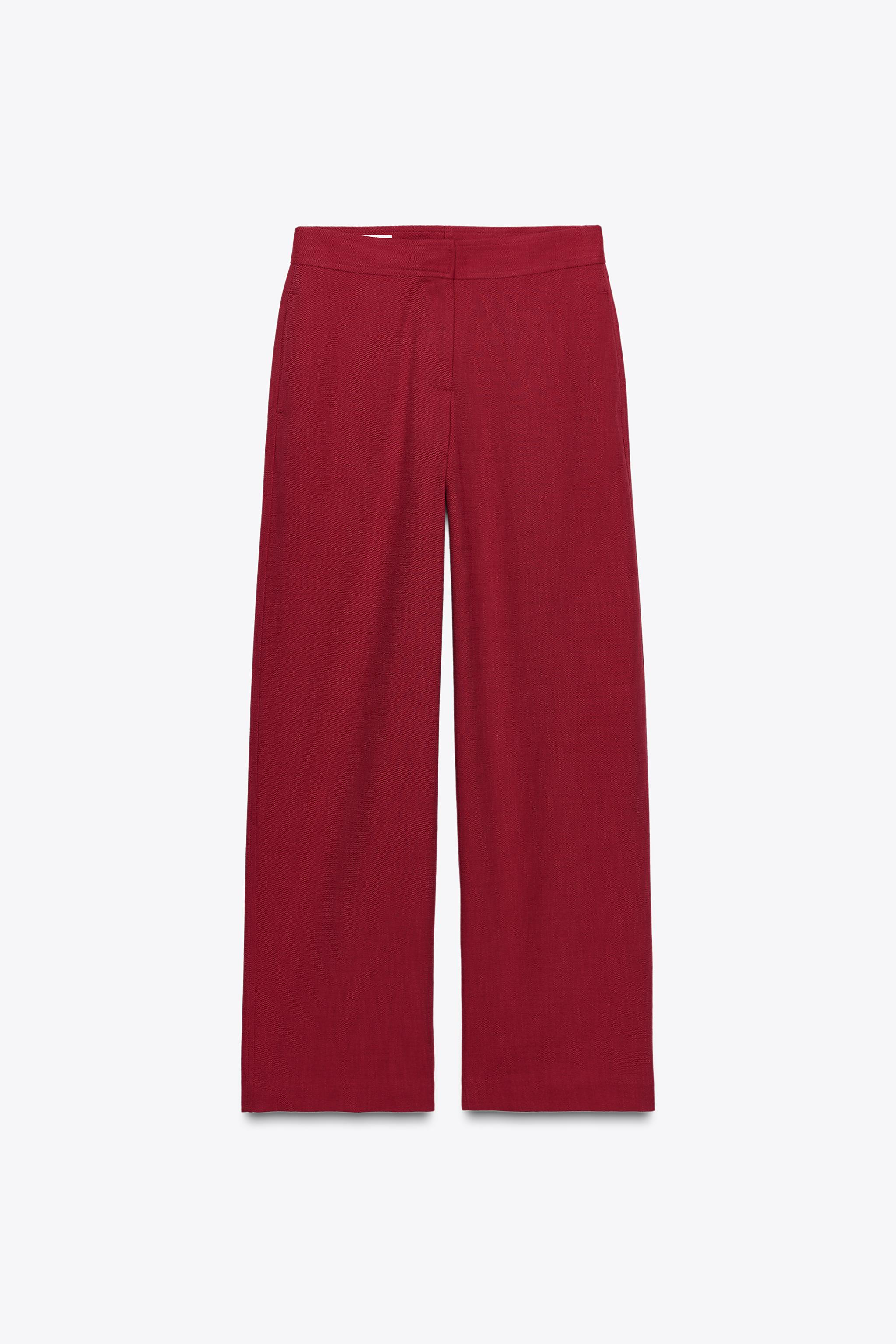 HIGH-WAISTED STRAIGHT LEG PANTS