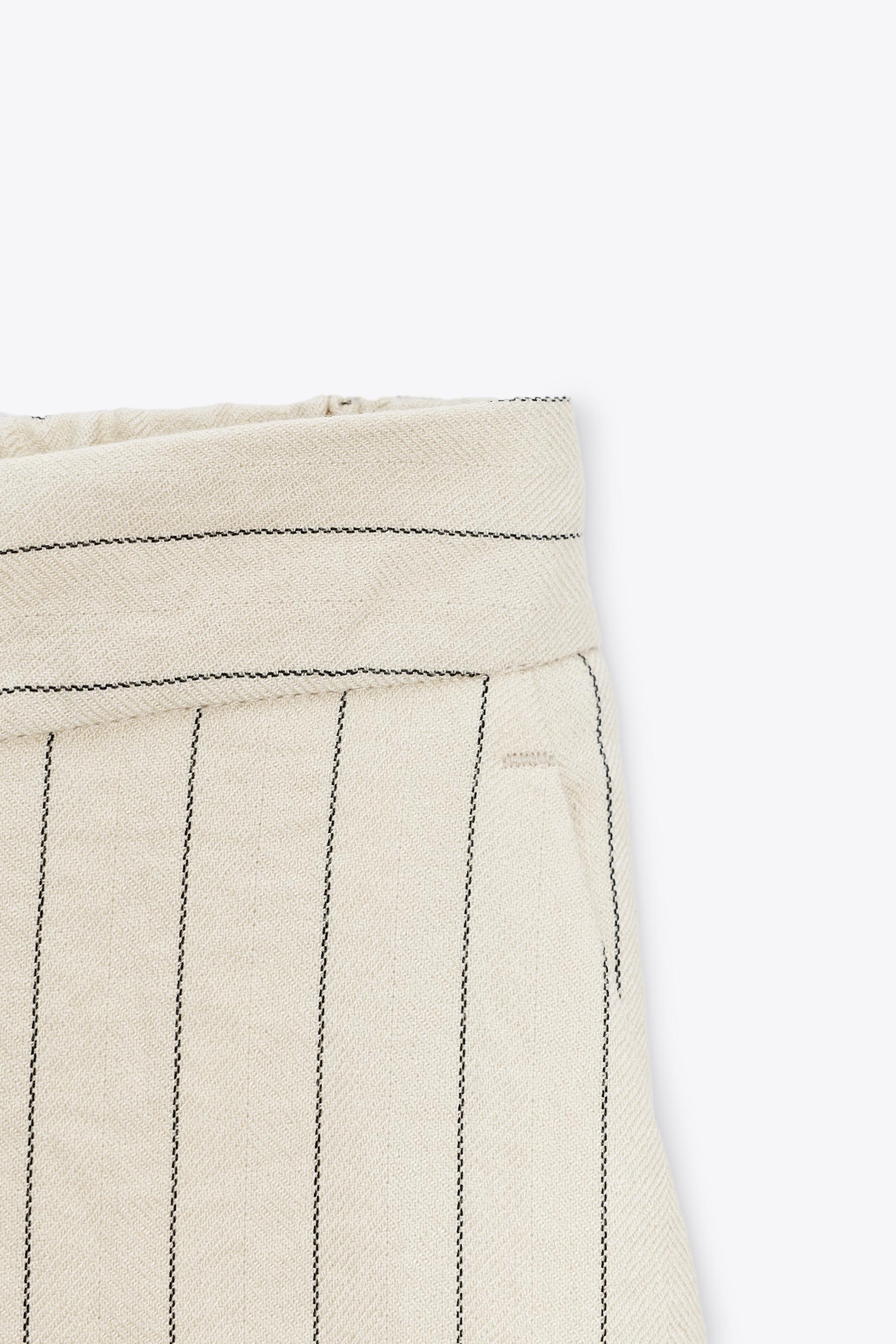 STRIPED STRAIGHT LEG PANTS