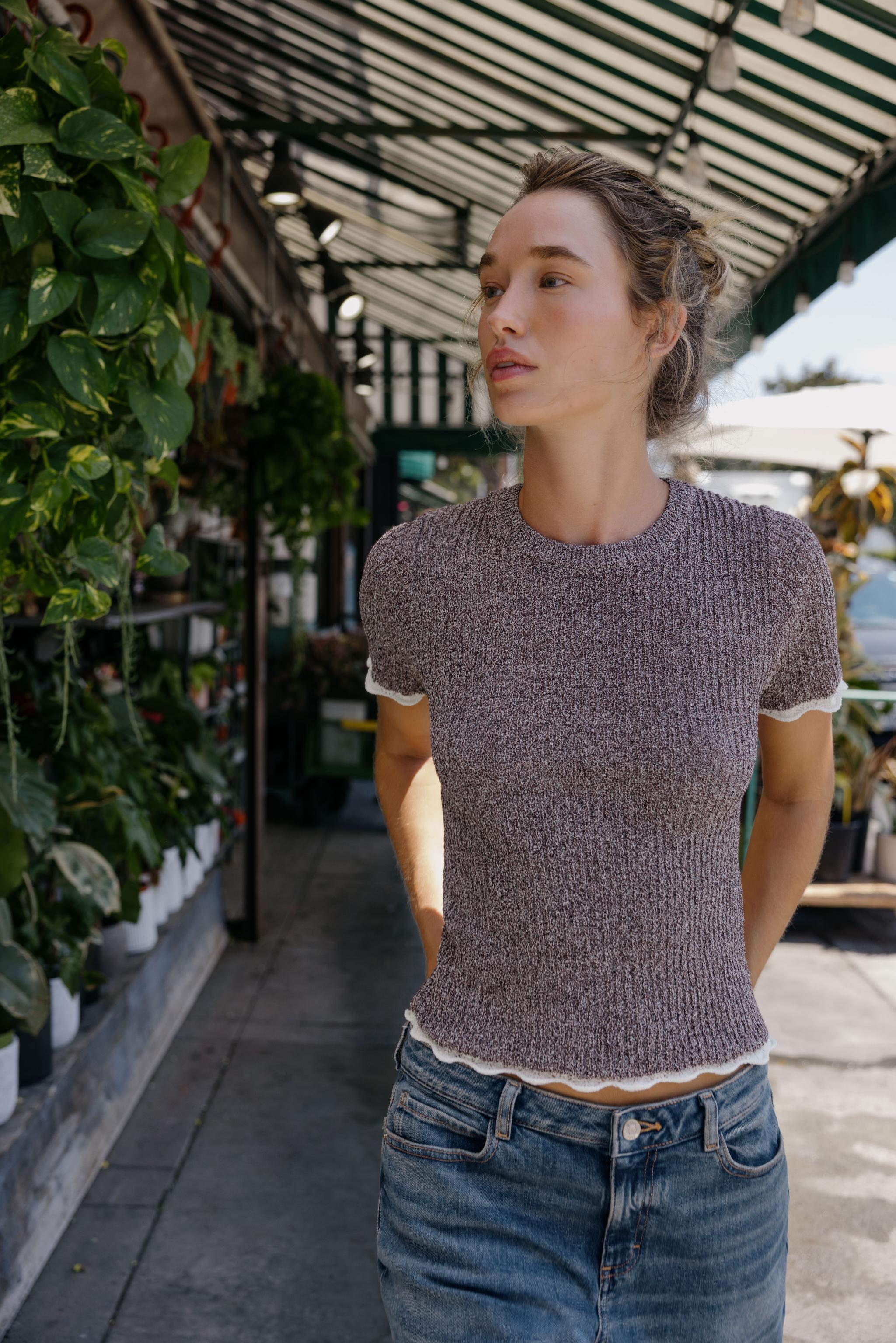 COMBINED KNIT T-SHIRT