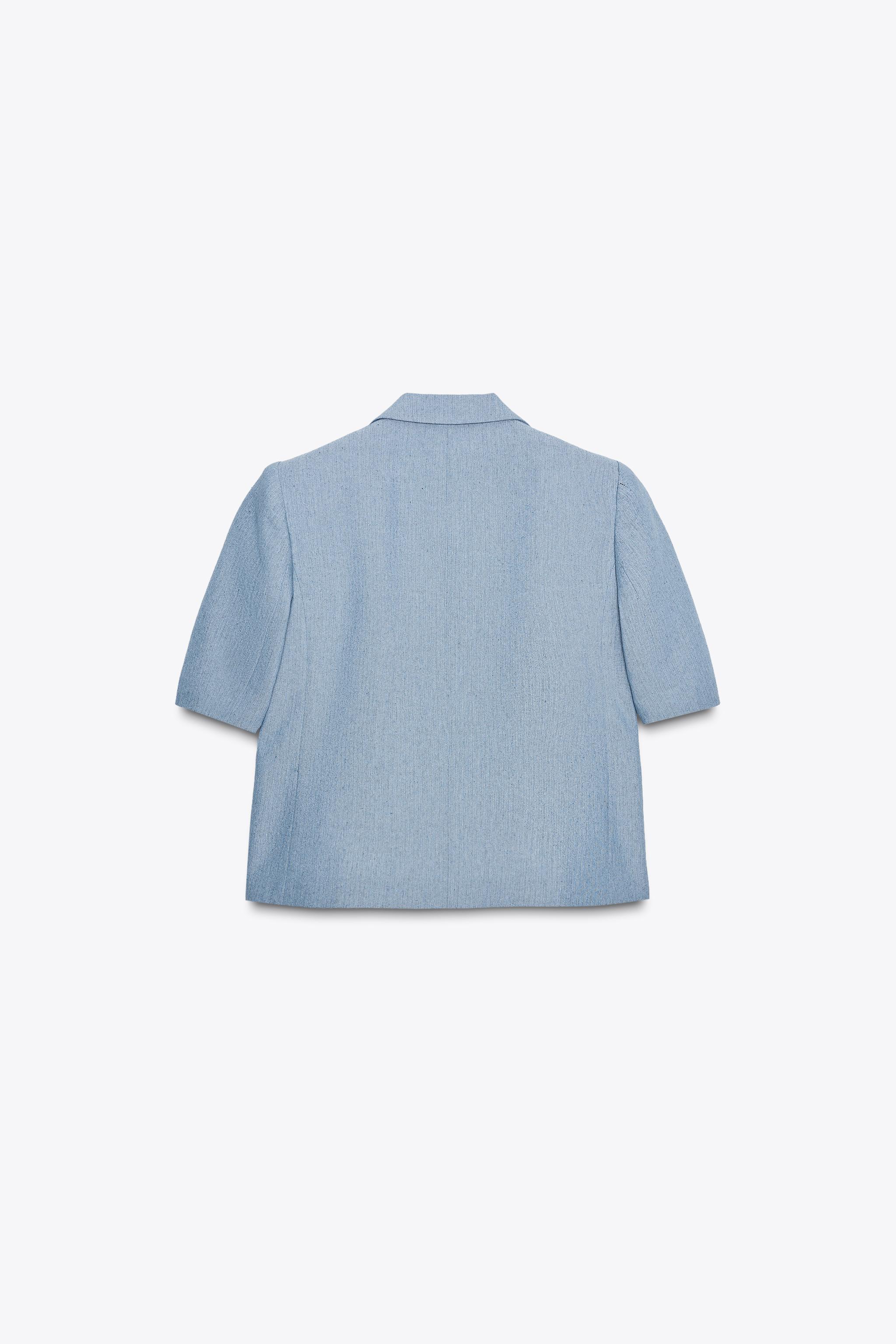 CROPPED SHORT SLEEVE BLAZER