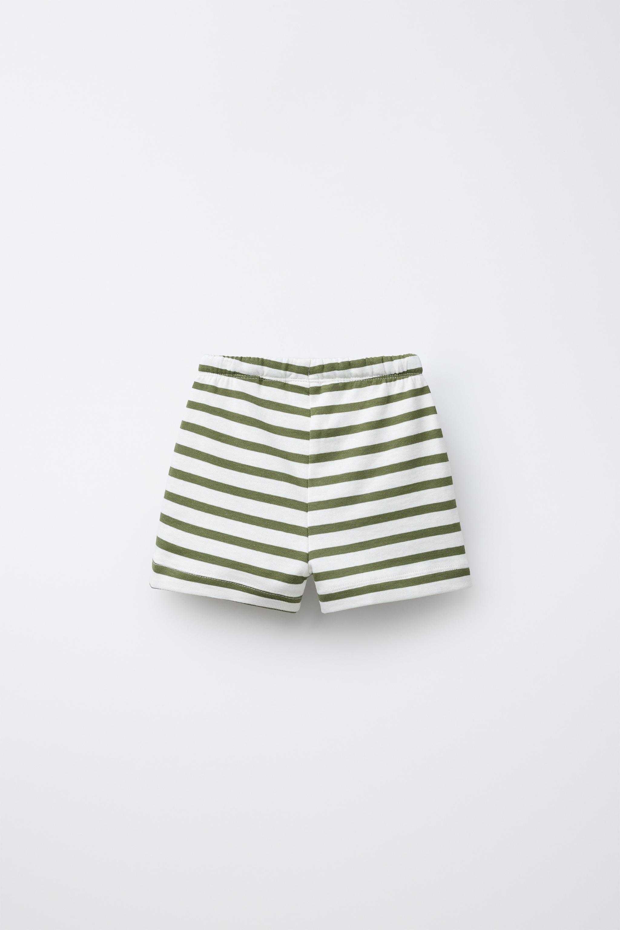 TWO-PACK STRAIGHT STRIPED AND SOLID SHORTS