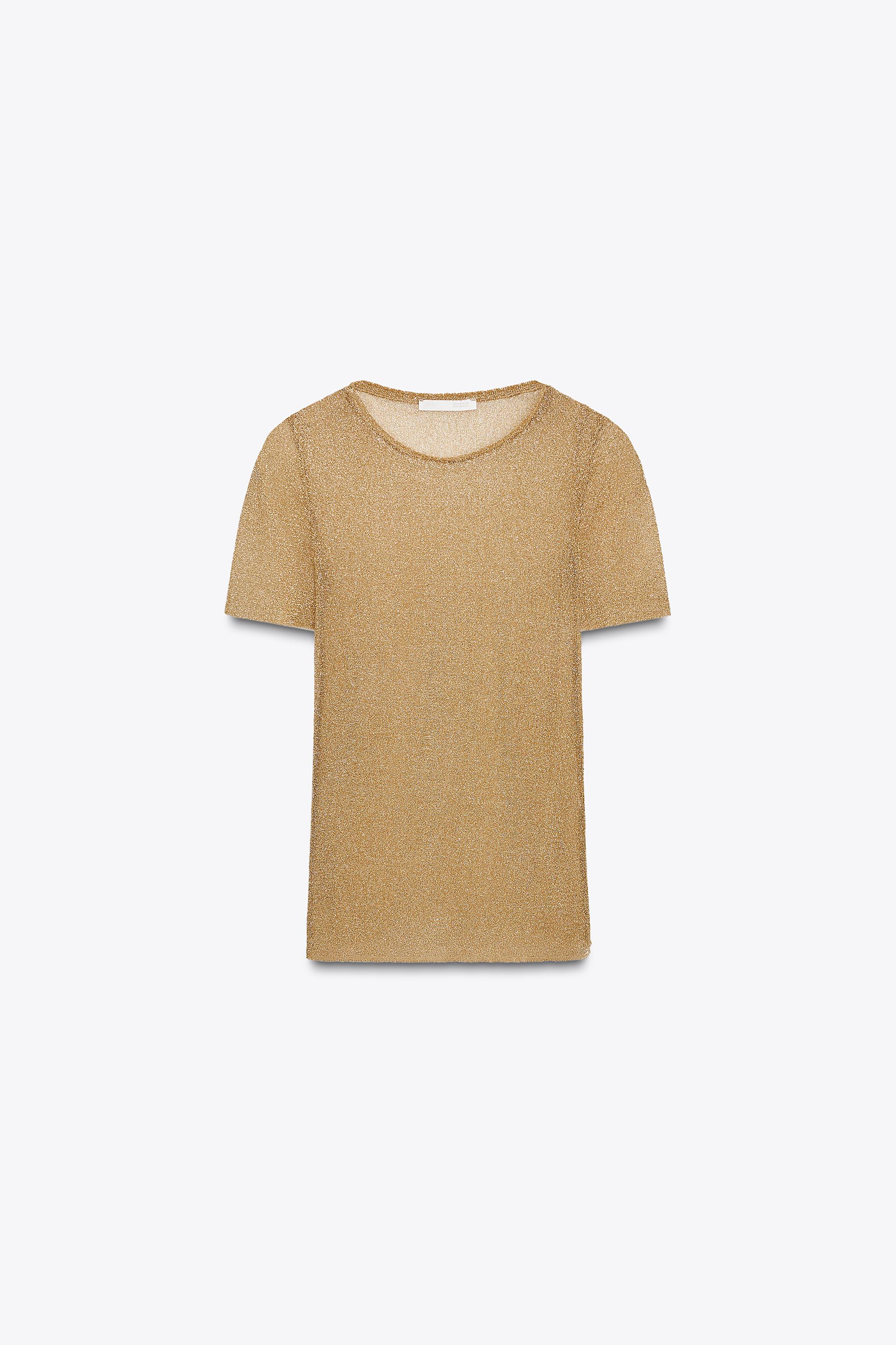METALLIC SHORT SLEEVE T-SHIRT