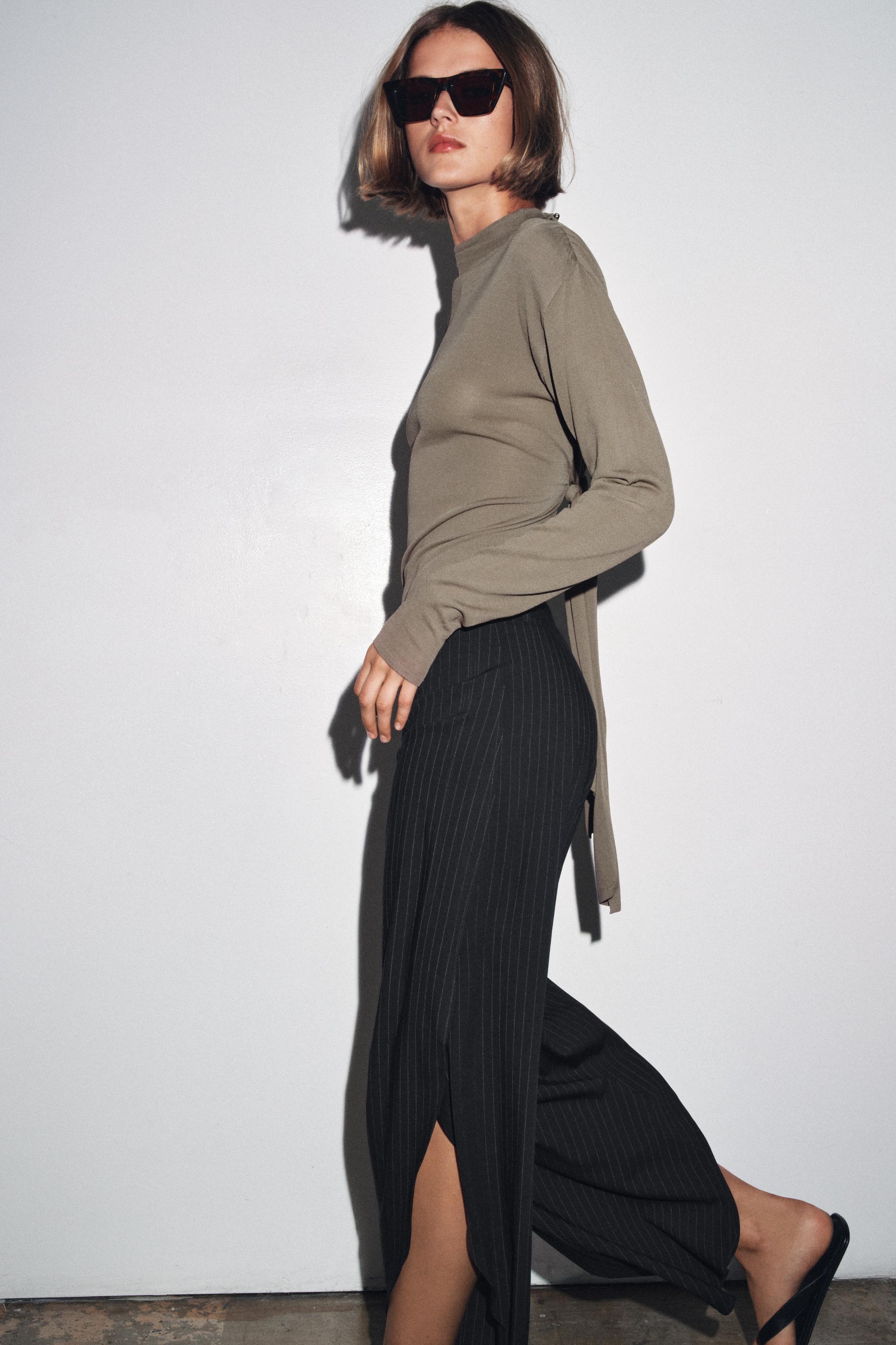 VENTED PINSTRIPE PANTS ZW COLLECTION
