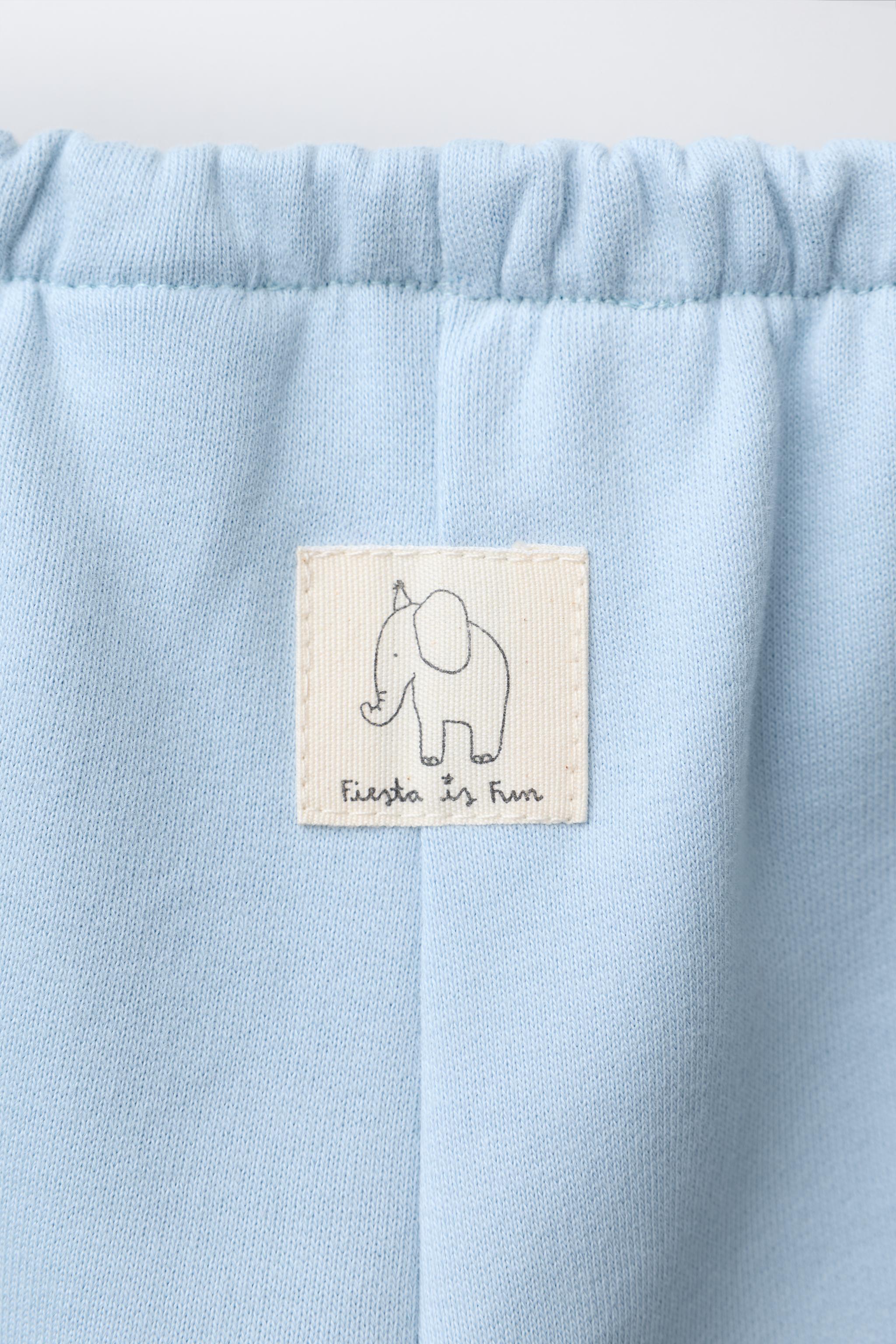 LABEL DETAIL BAGGY PLUSH PANTS