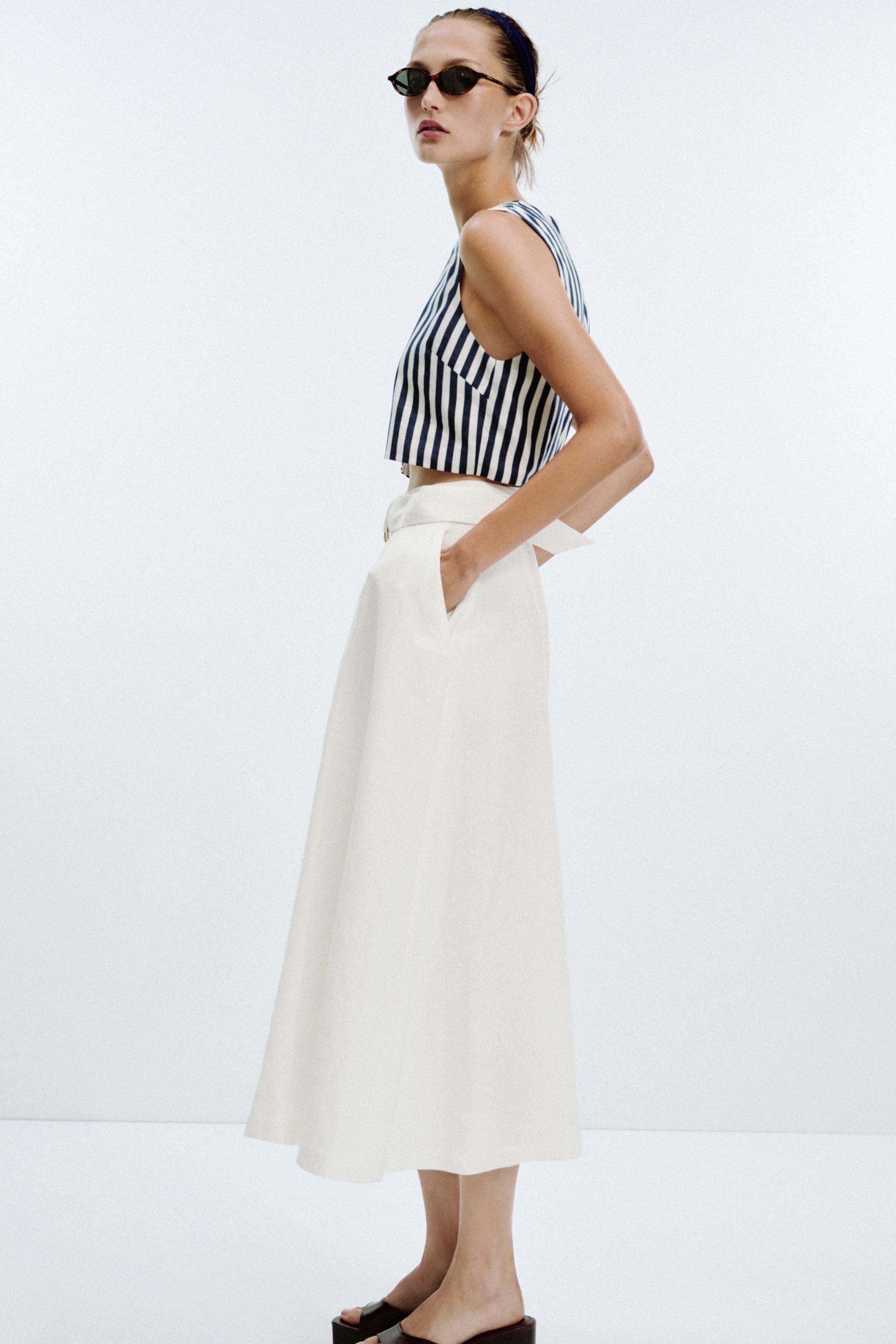 LINEN BELTED COMBINATION MAXI DRESS