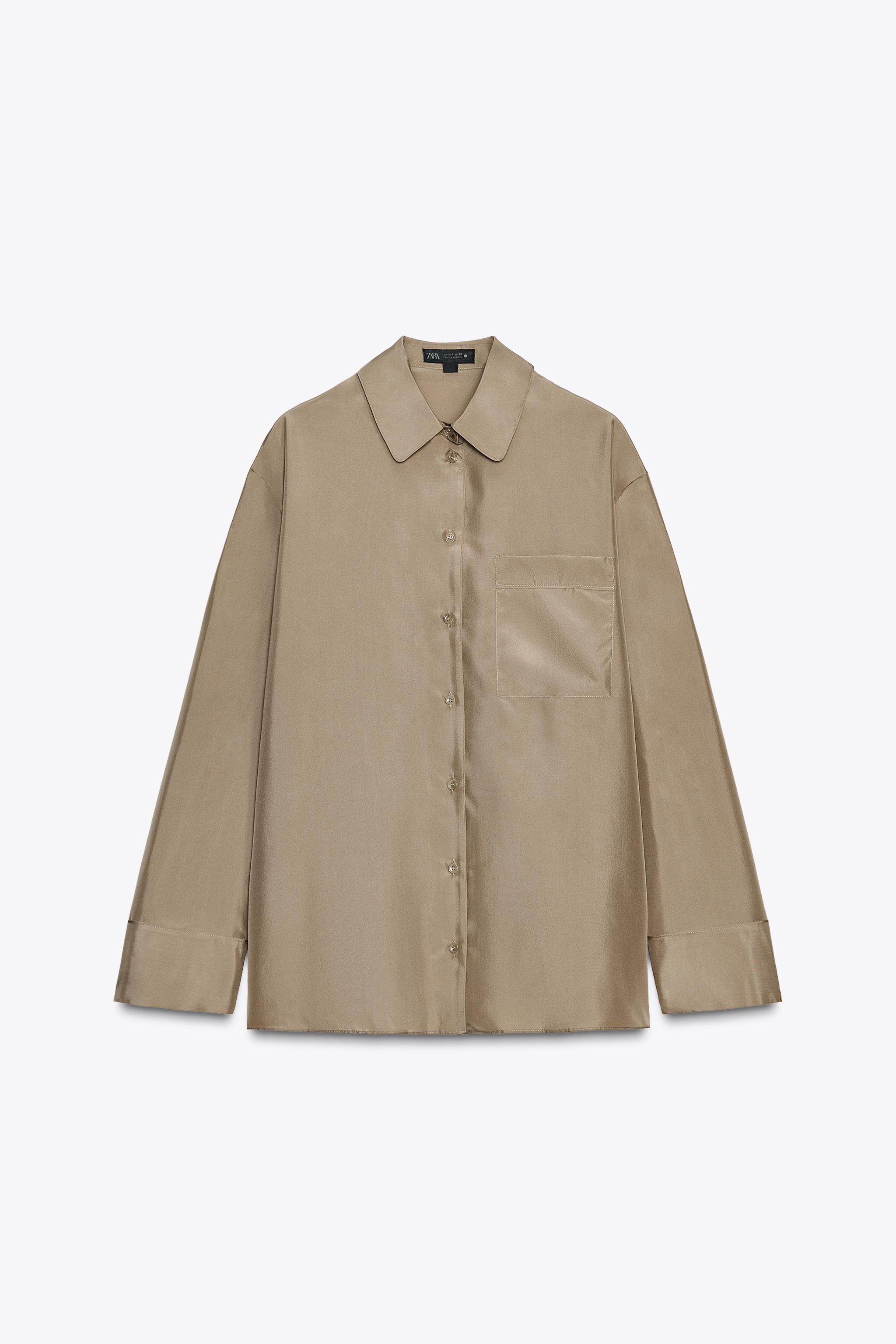 ZW COLLECTION SILK POCKET SHIRT