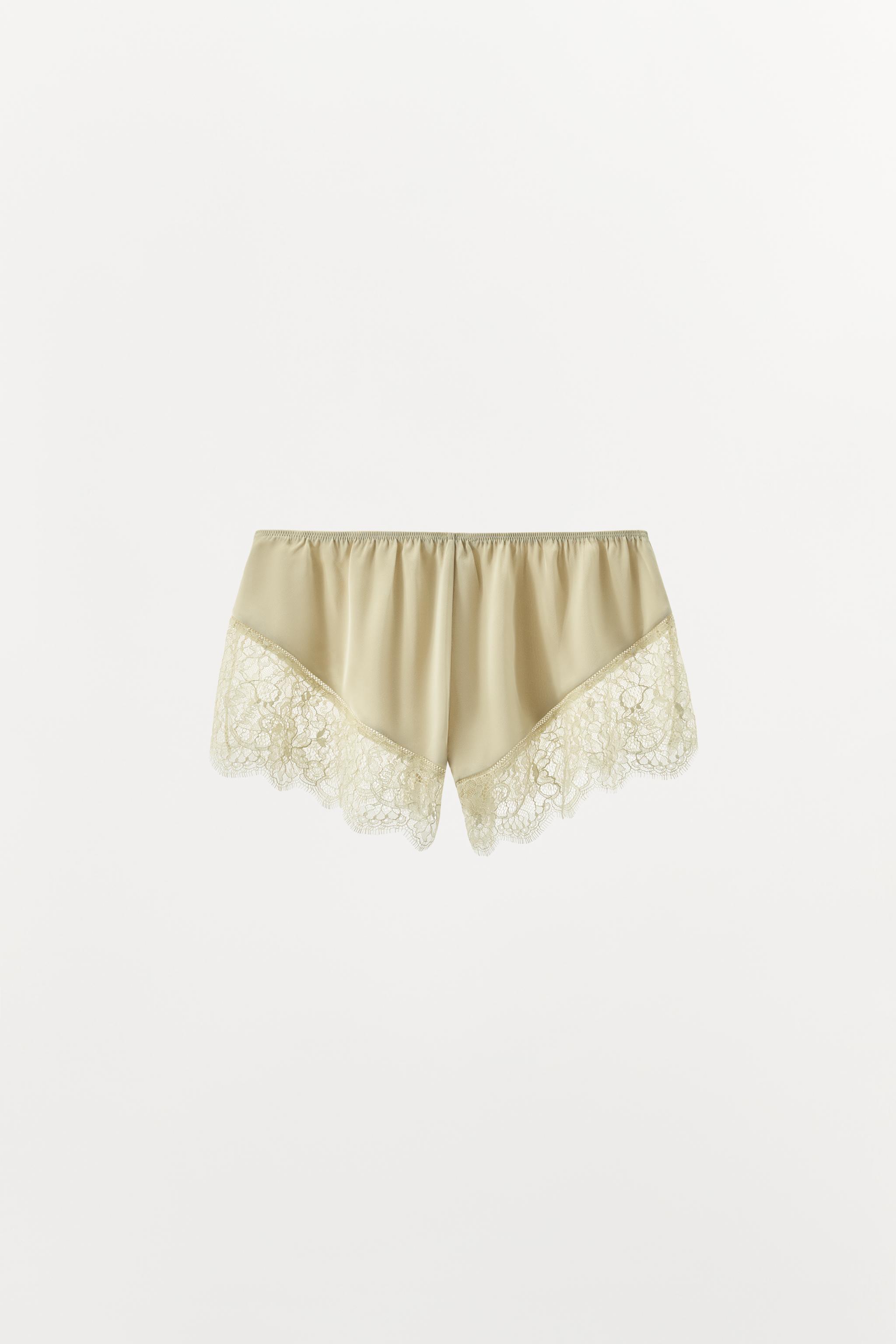 LIMITED EDITION SATIN EFFECT LACE SHORTS