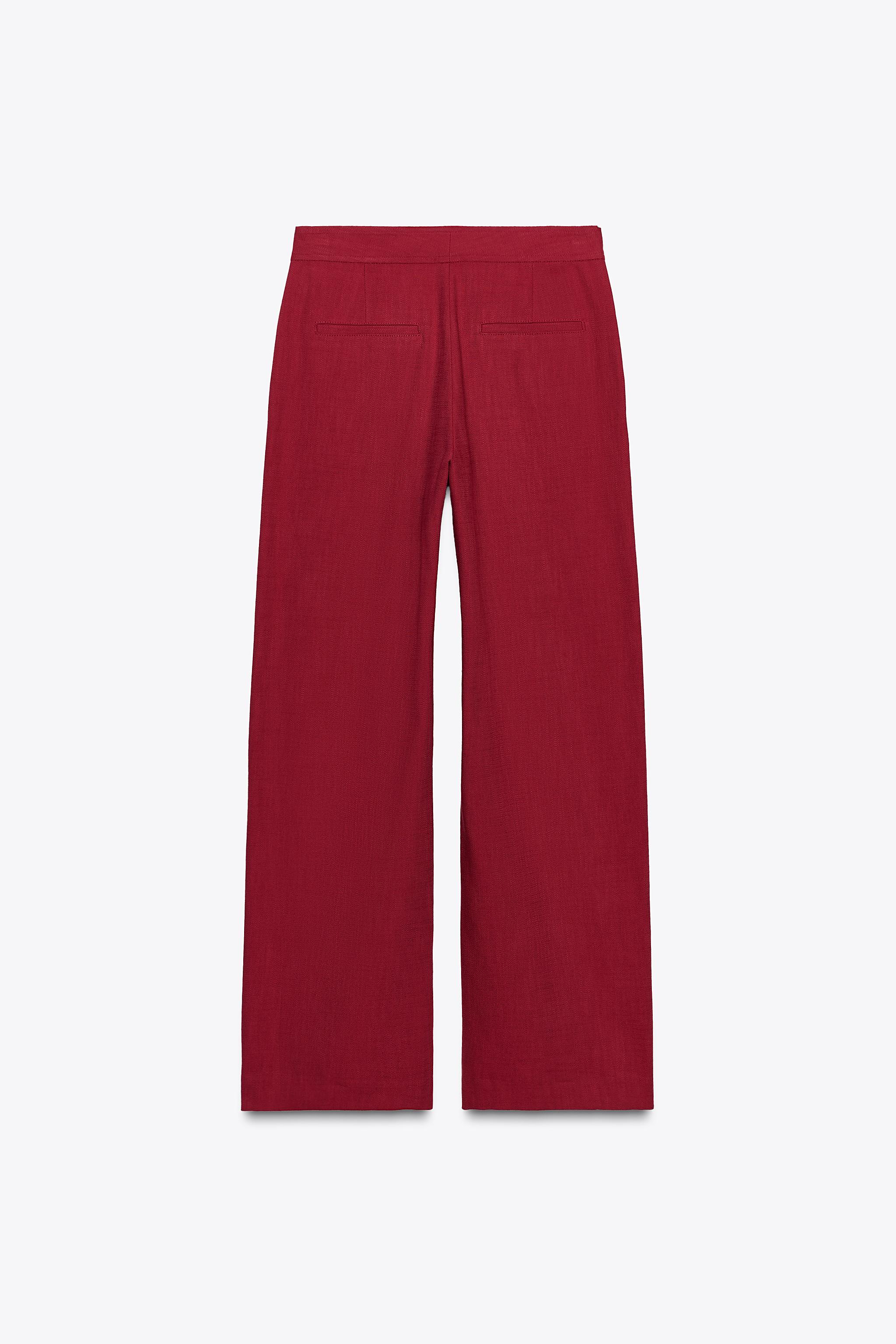 HIGH-WAISTED STRAIGHT LEG PANTS