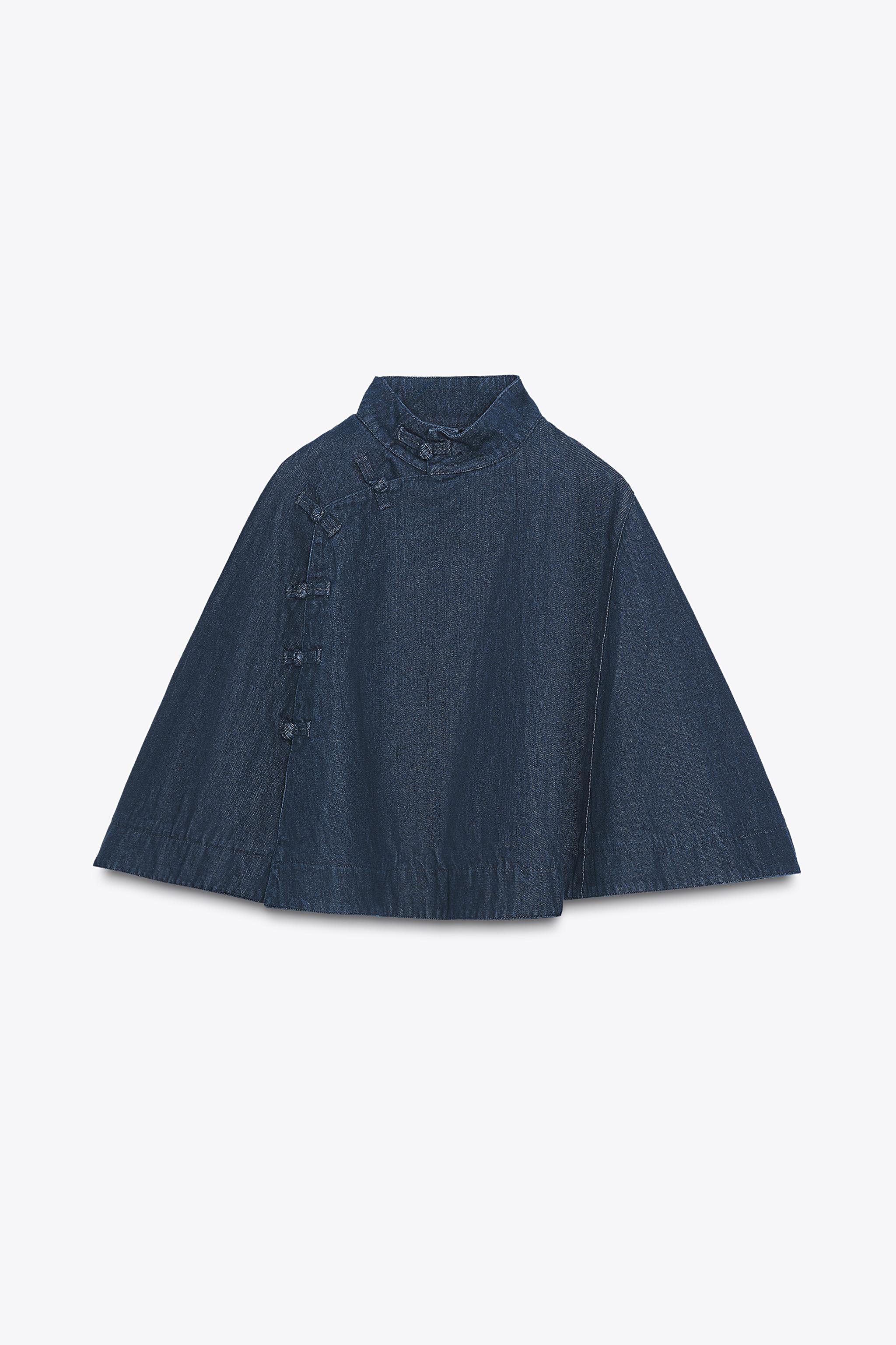 DENIM TOGGLE CAPE