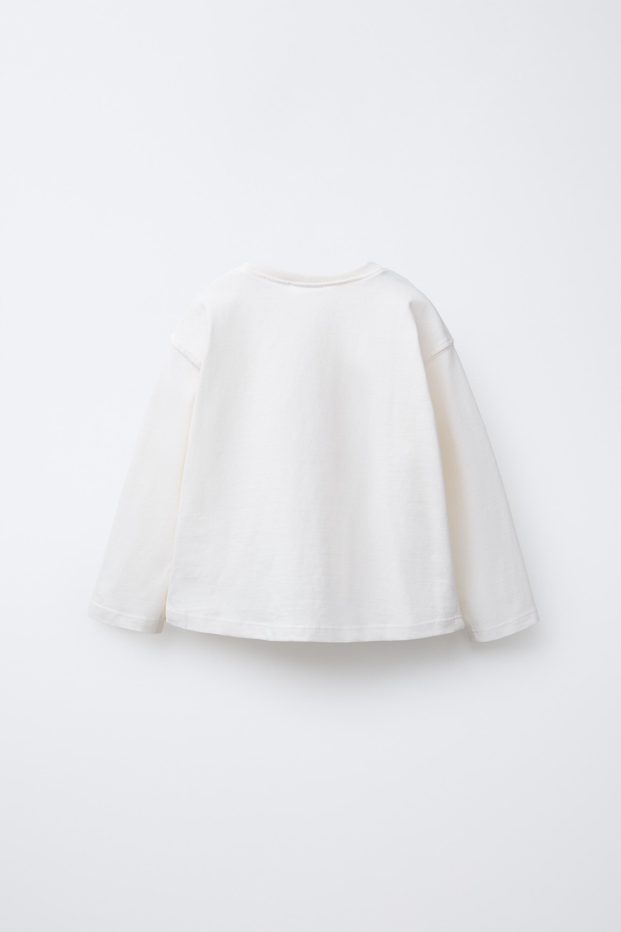 FLOCKED TEXT T-SHIRT