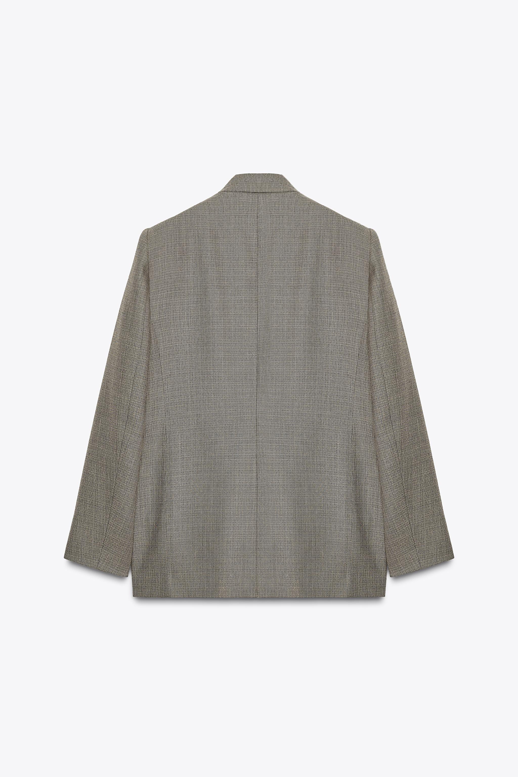 DOUBLE BREASTED BLAZER WITH SHOULDER PADS
