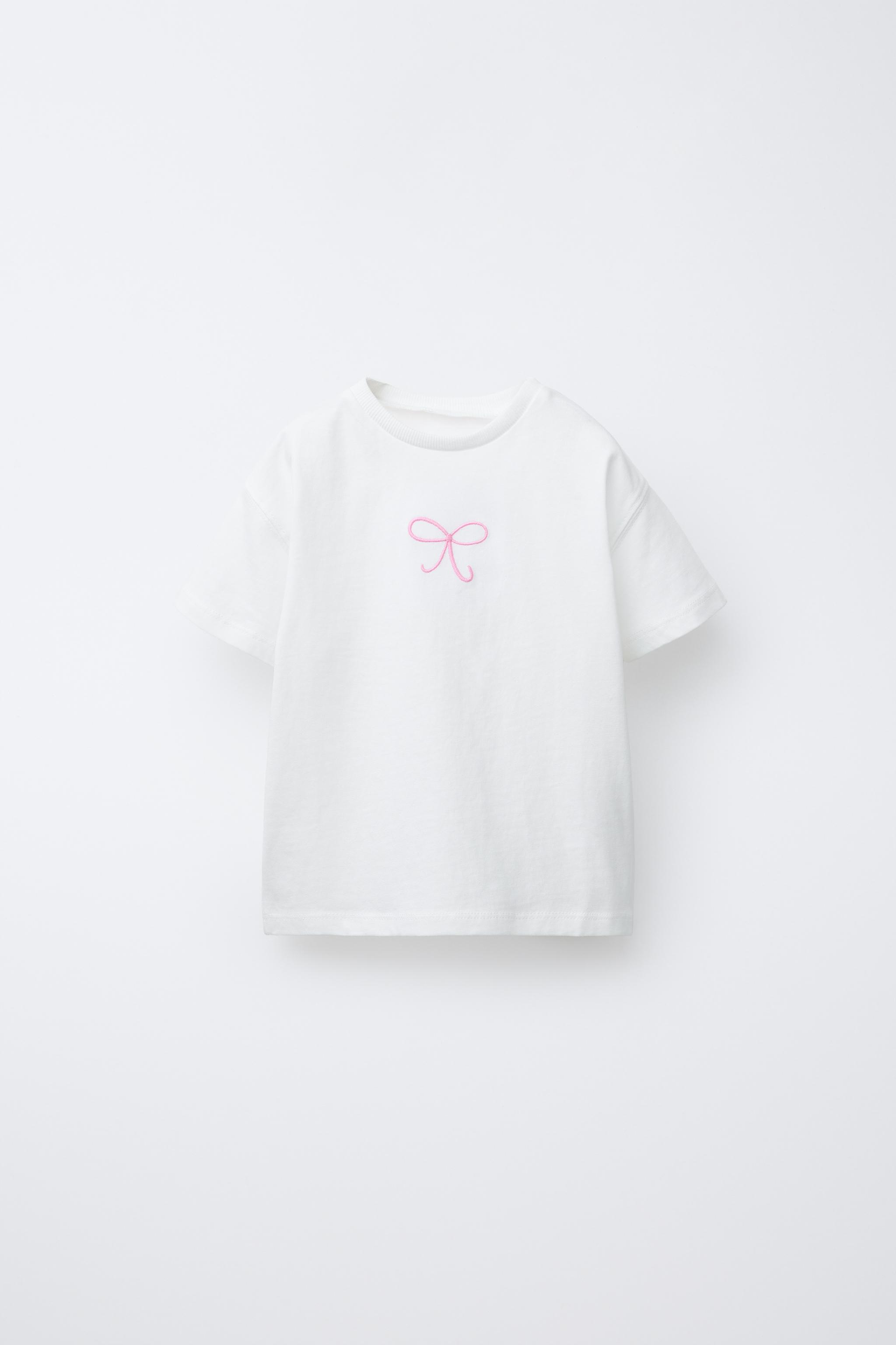 EMBROIDERED AND TEXT T-SHIRT
