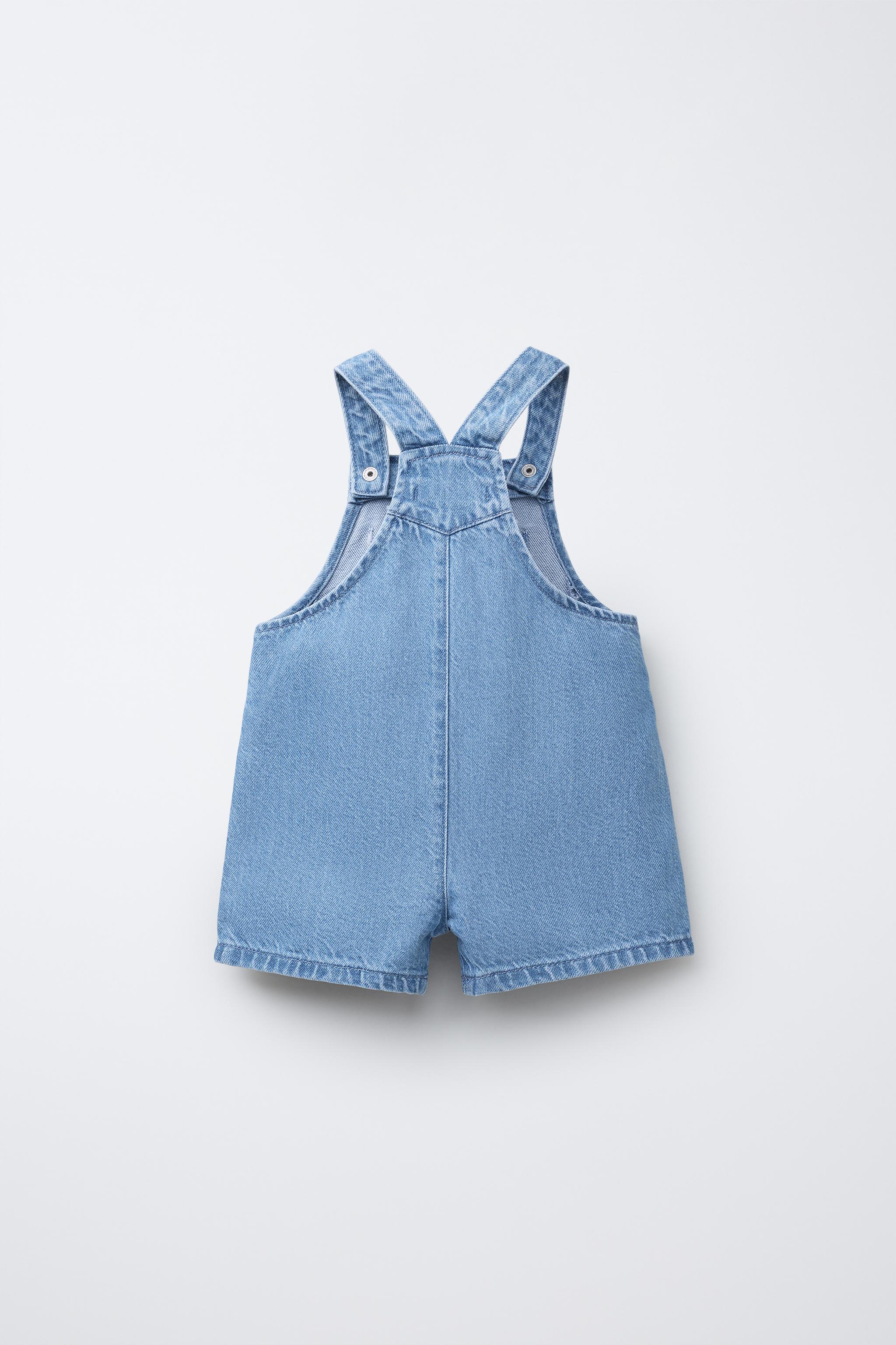 DENIM OVERALL SHORTS