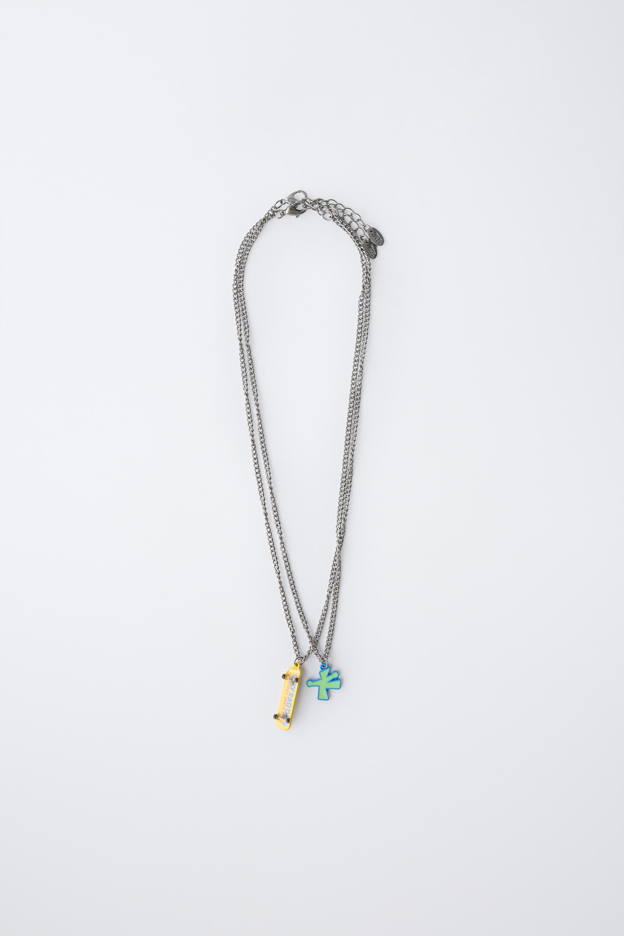 PACK OF TWO SKATE NECKLACES