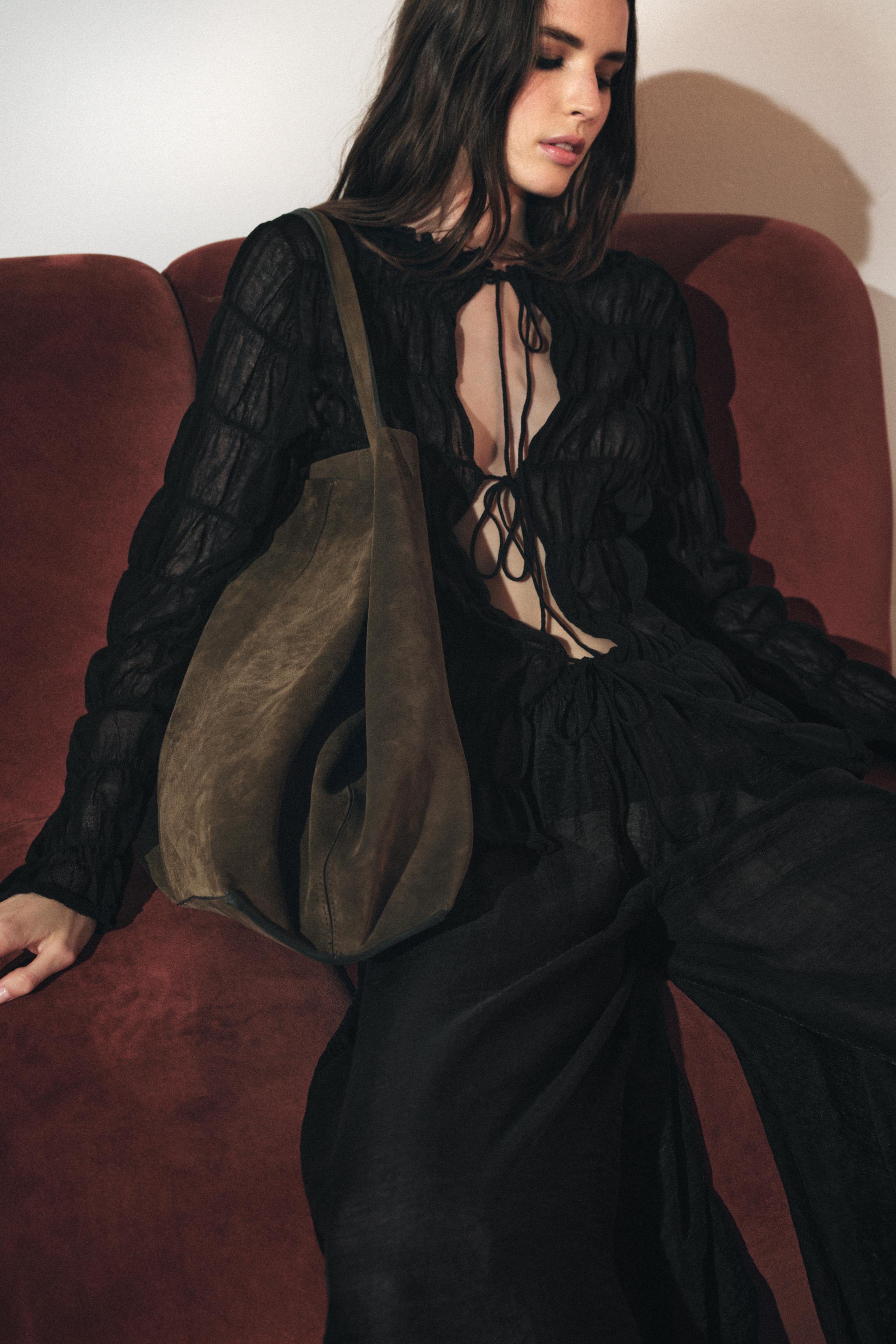 ZW COLLECTION TIE-HEM BALLOON PANTS