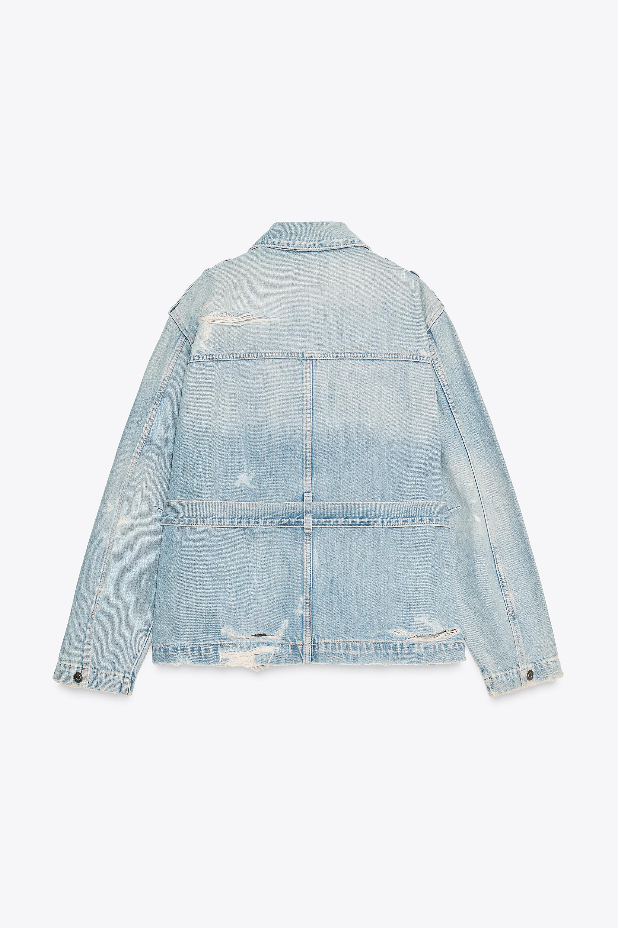 BELTED TRF DENIM JACKET