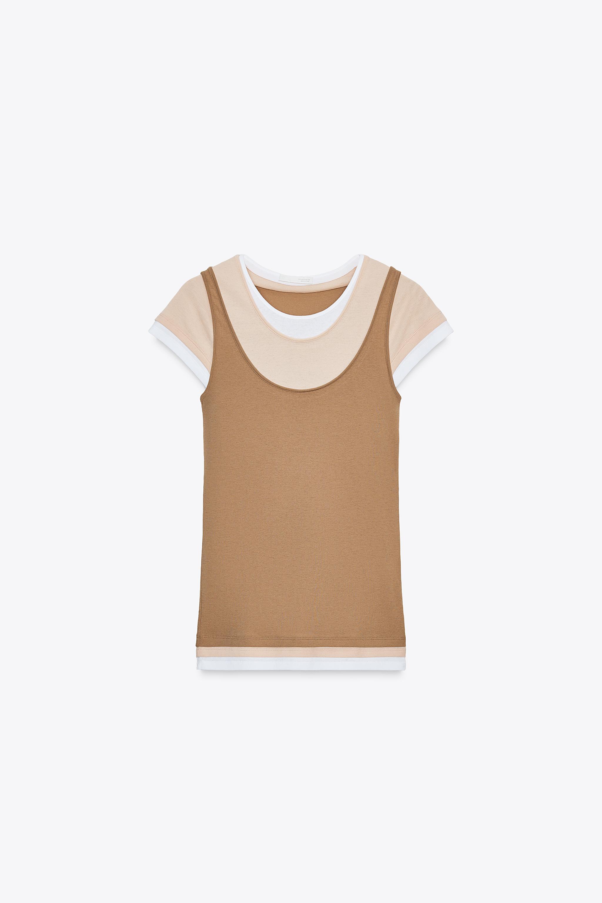 CONTRAST OVERLAY T-SHIRT