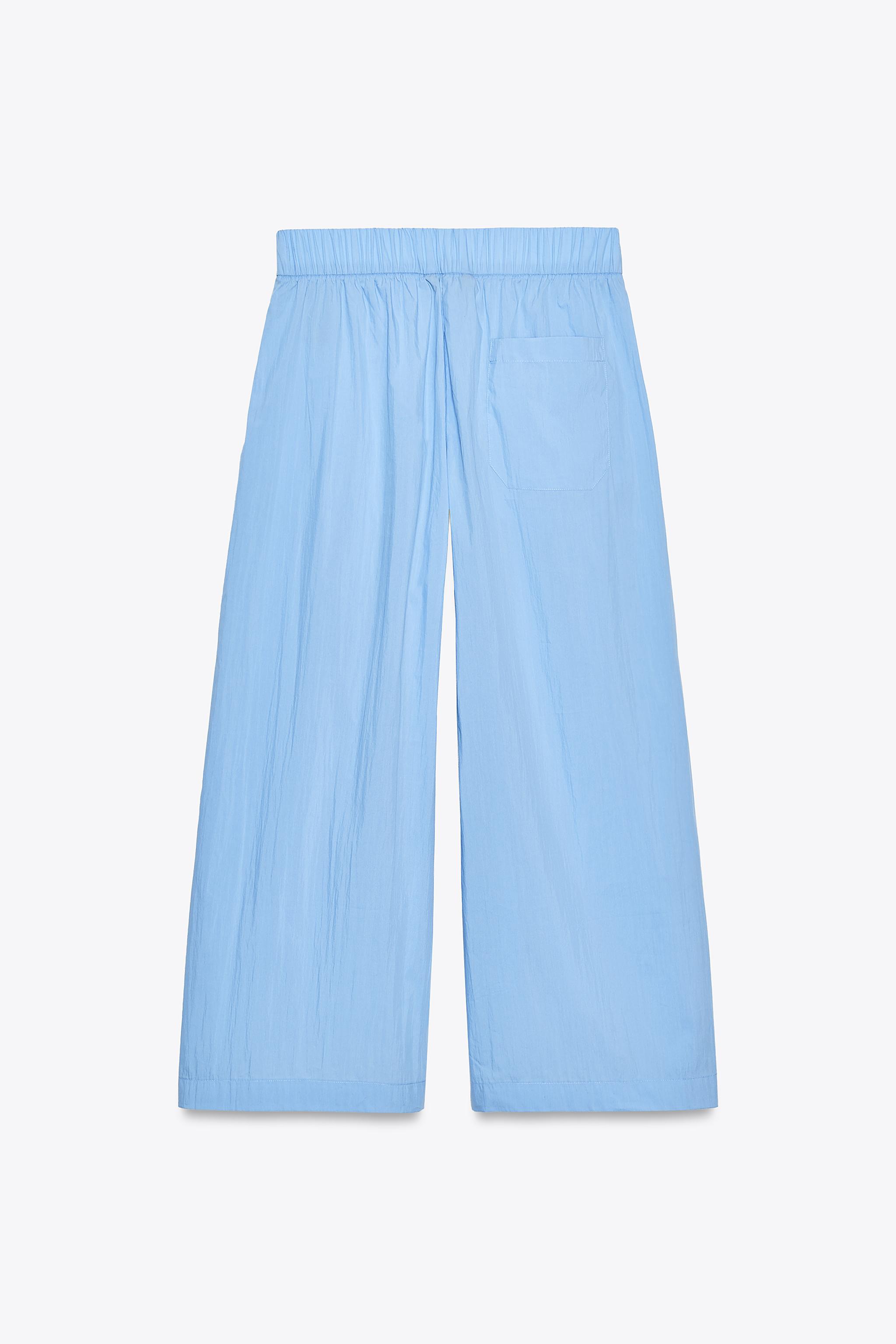 ZW COLLECTION POPLIN PLEATED PANTS