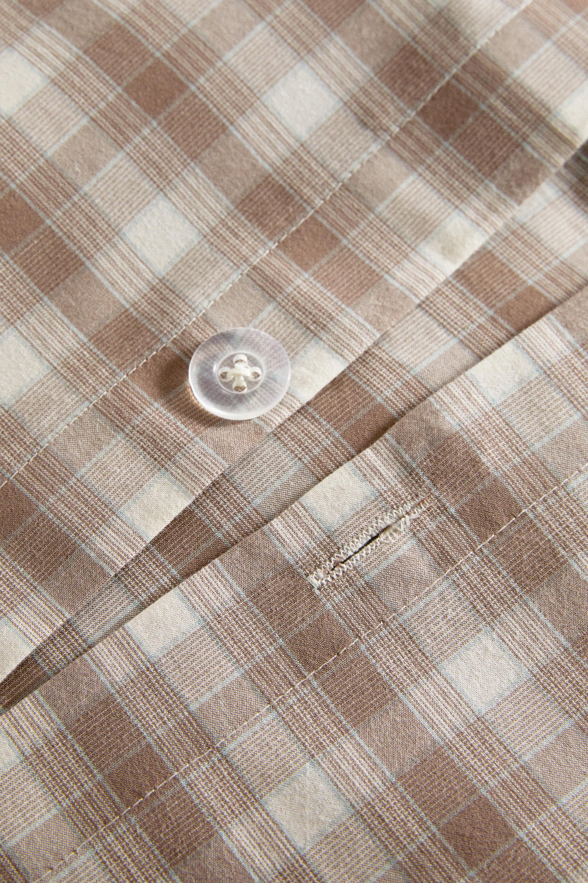 CHILDREN'S CHECK FLANNEL DUVET COVER