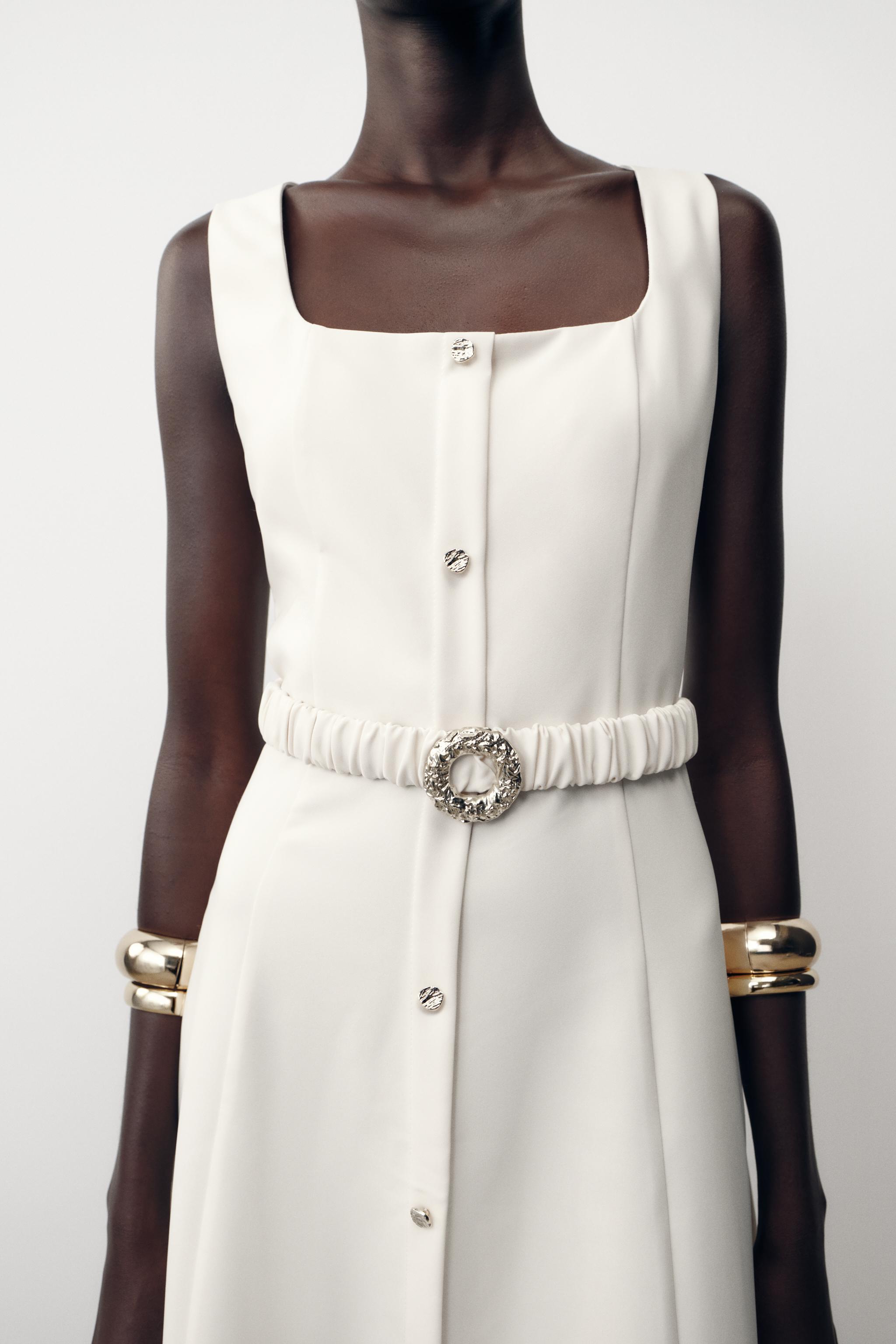 MIDI BELTED DRESS
