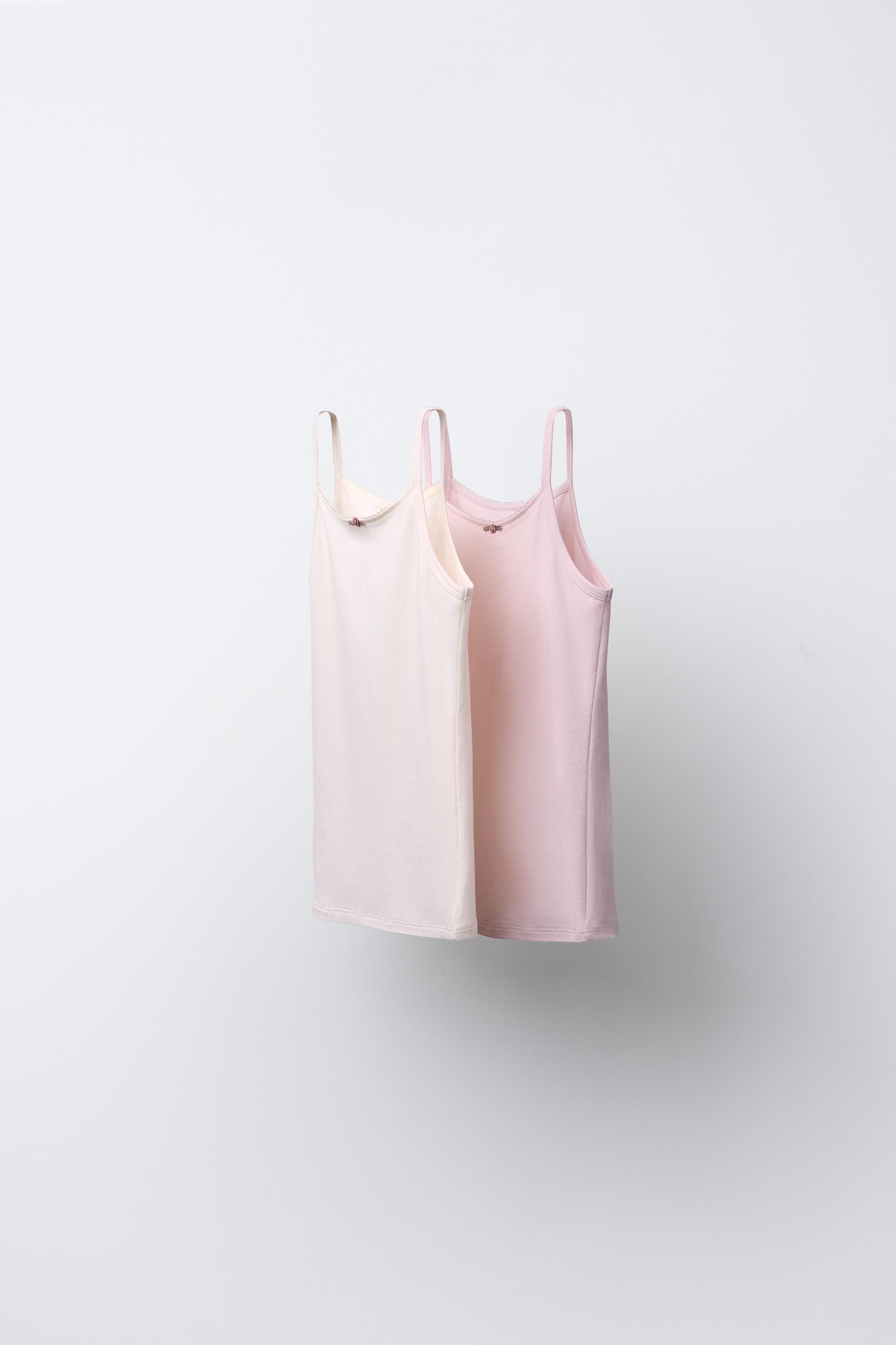 2-6/ TWO-PACK OF TANK TOPS WITH FLOWER