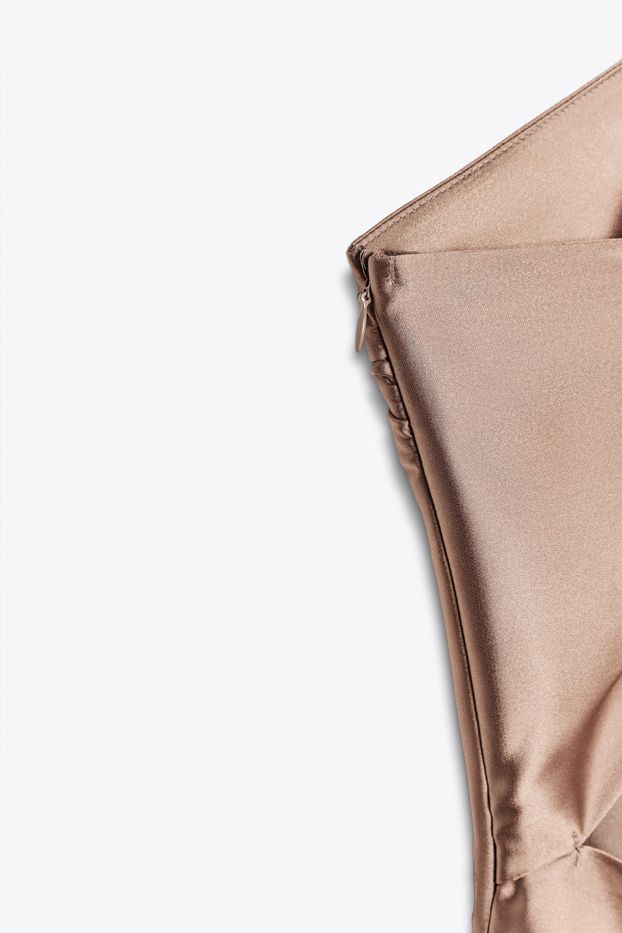 ASYMMETRIC SATIN EFFECT MAXI DRESS