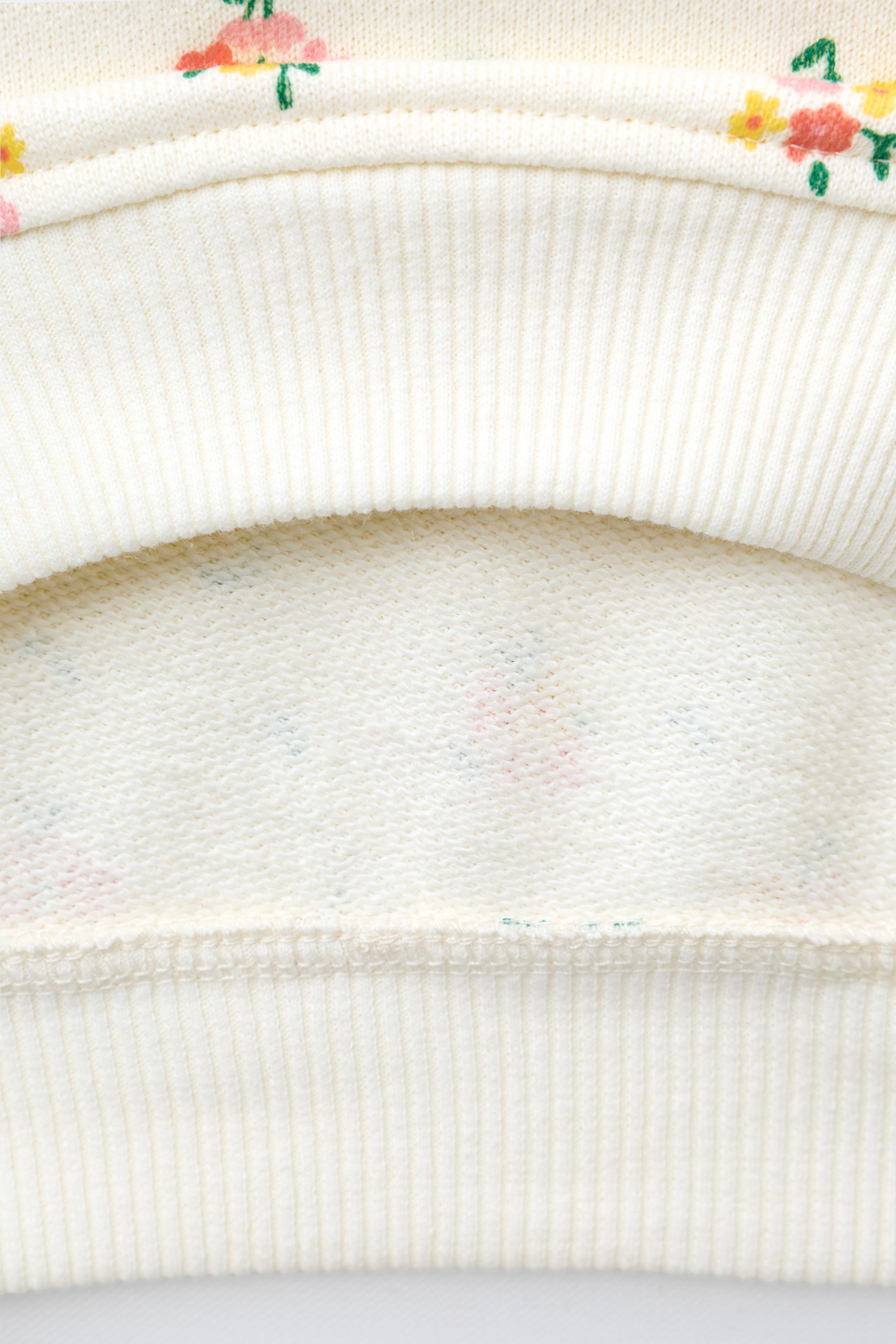 PRINTED RIB FLARE SWEATSHIRT AND LEGGING SET