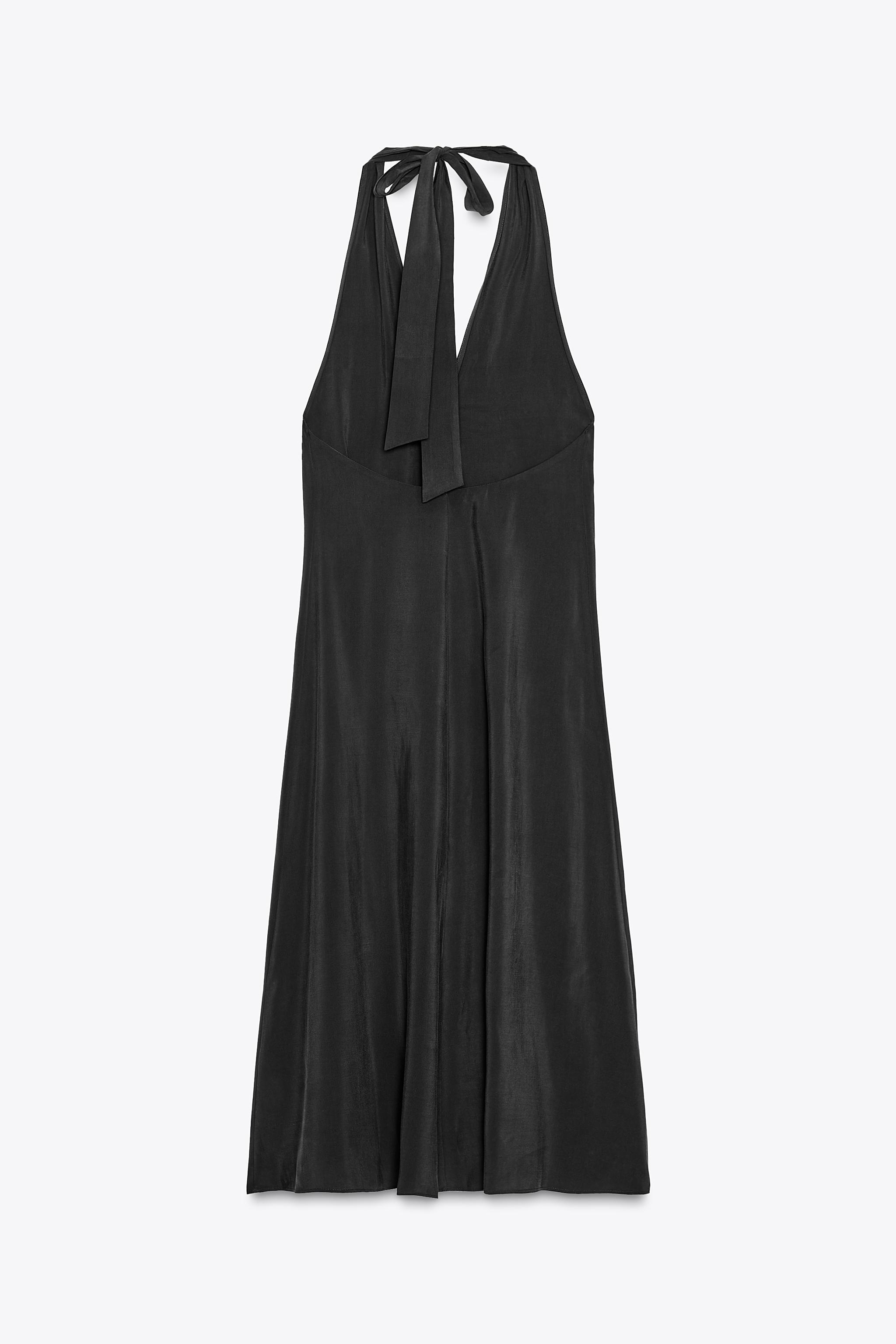 HALTER TIE MIDI DRESS