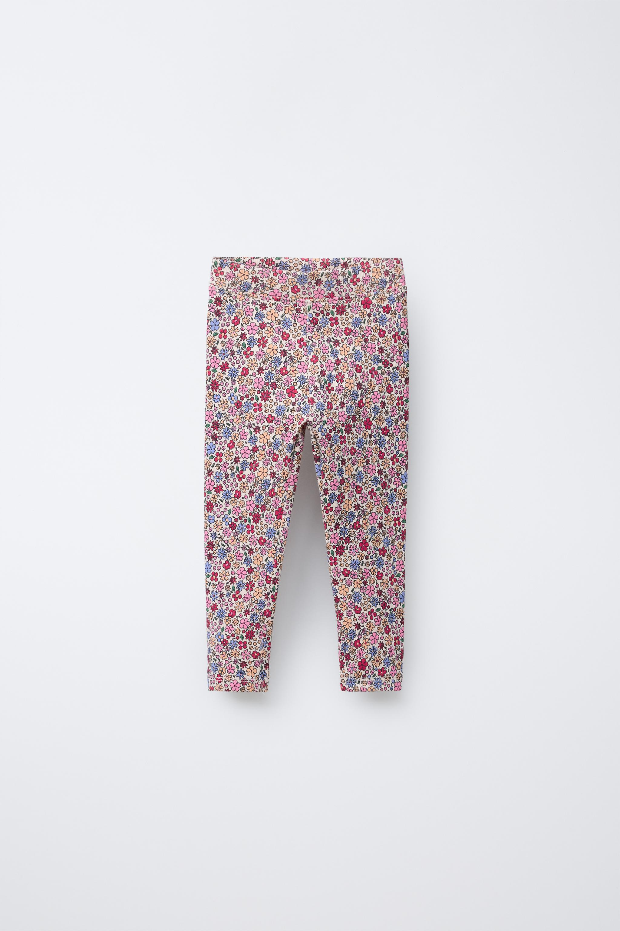 PRINTED RIBBED LEGGINGS