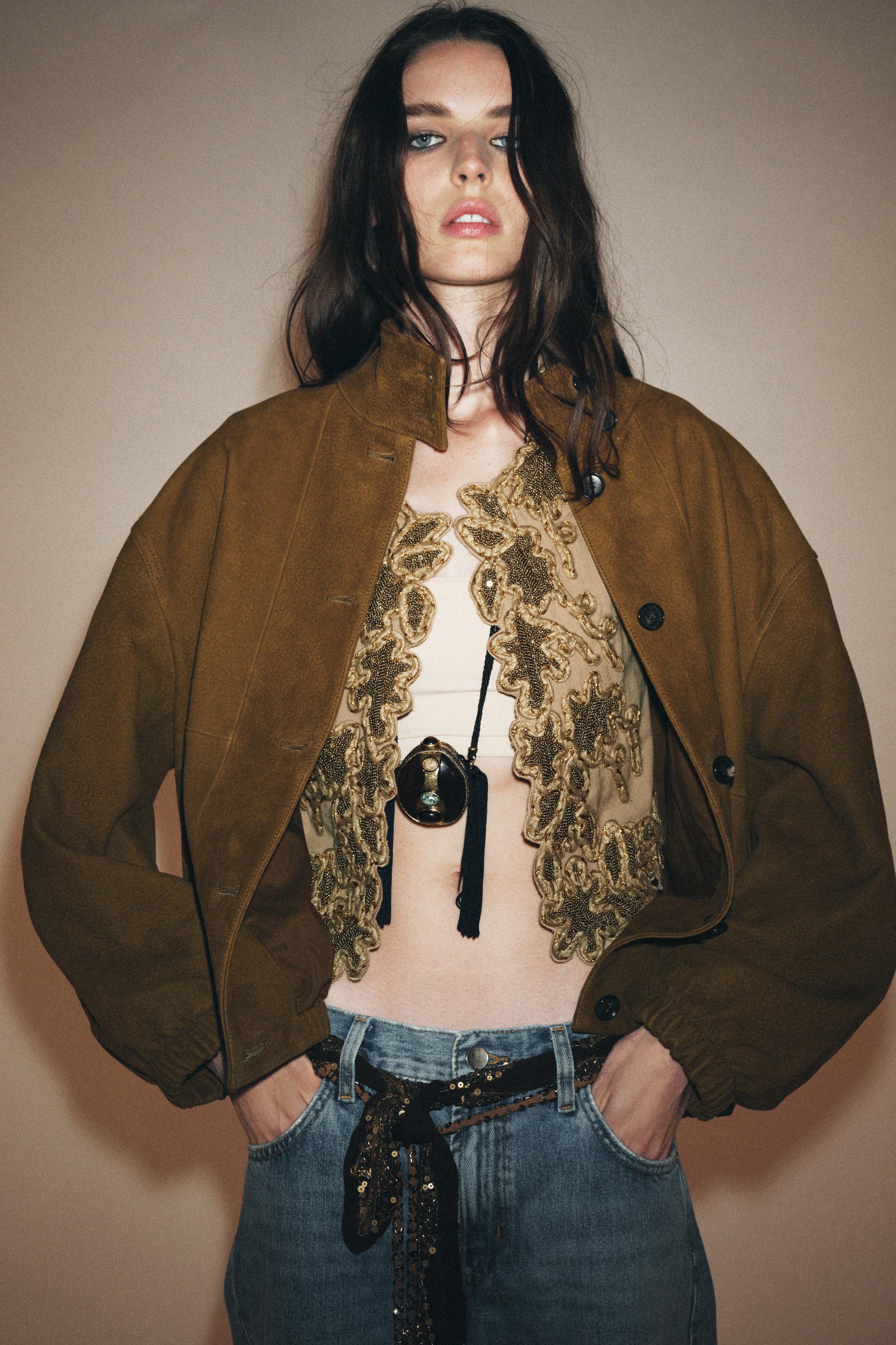 LEATHER BOMBER JACKET ZW COLLECTION LIMITED EDITION