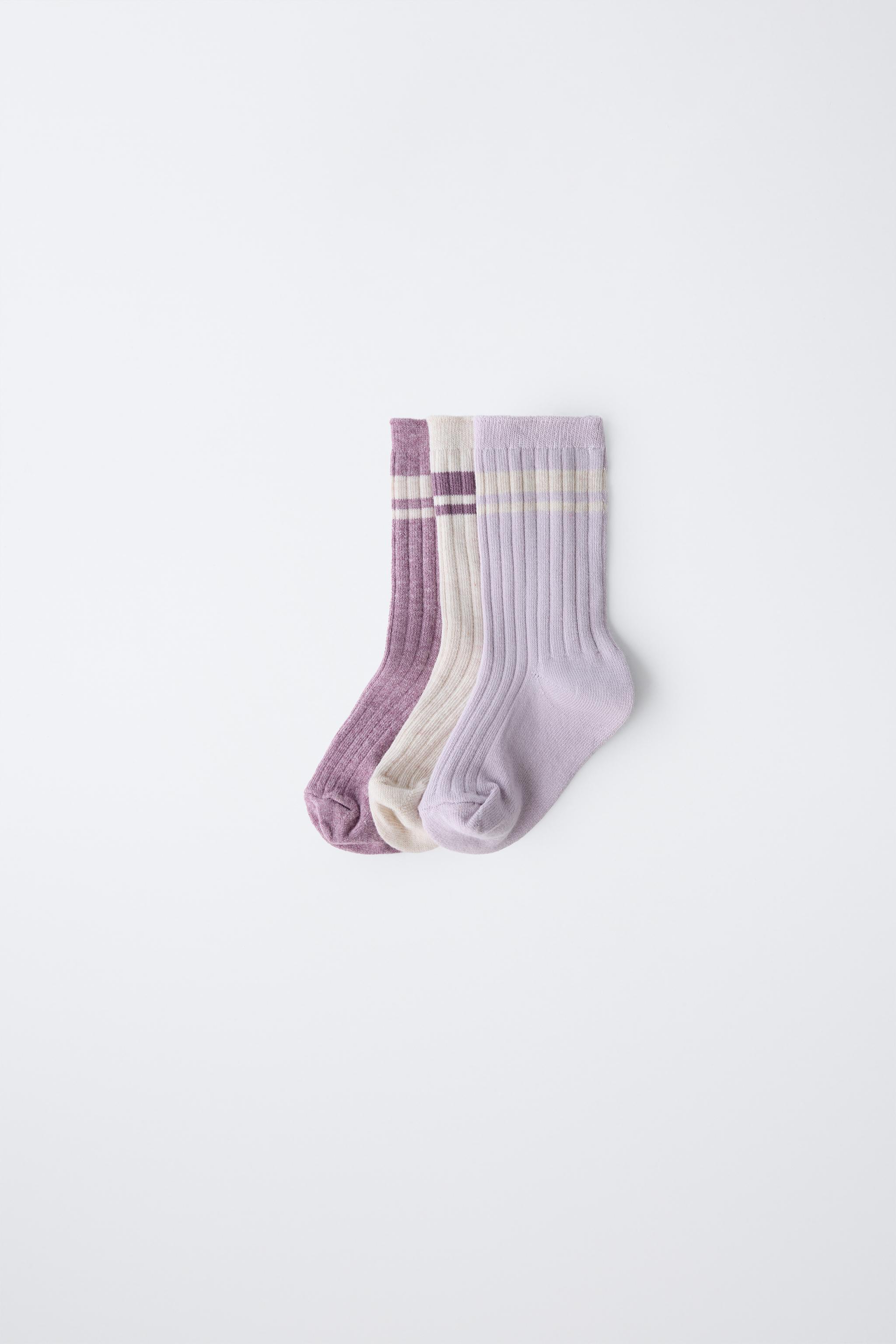 THREE-PACK OF STRIPED LONG SOCKS