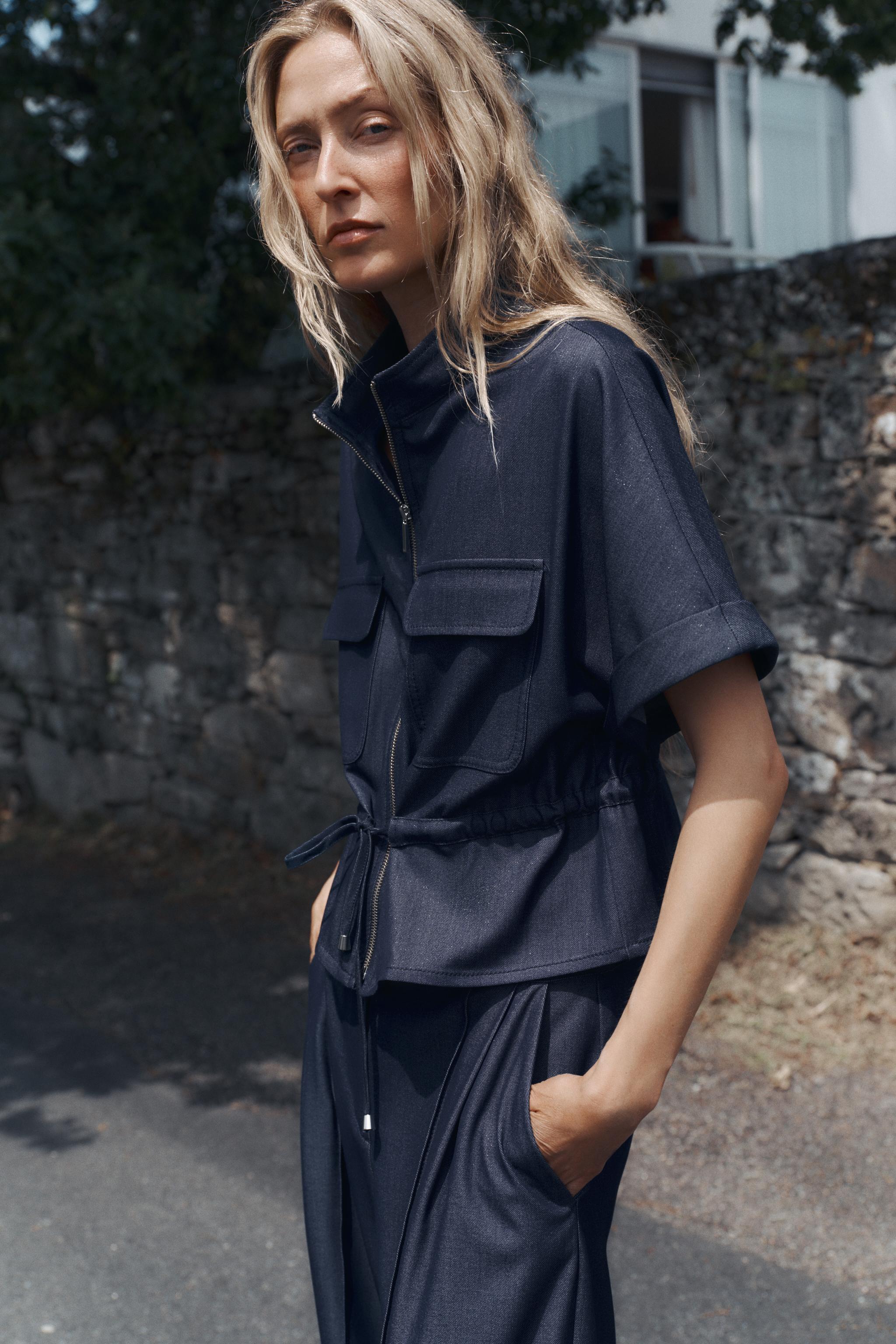 DRAWSTRING SAFARI SHIRT