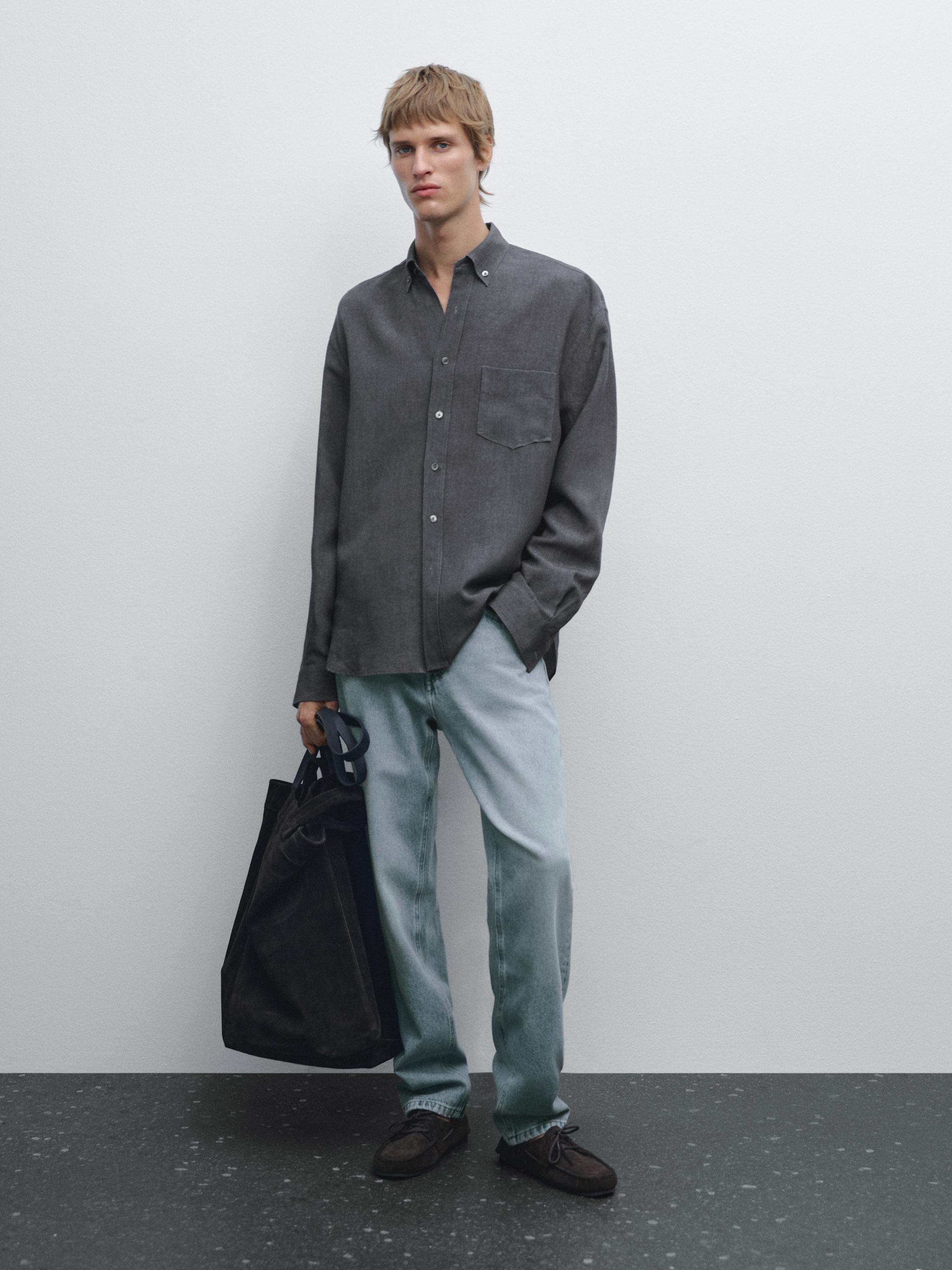 Regular fit flowing shirt