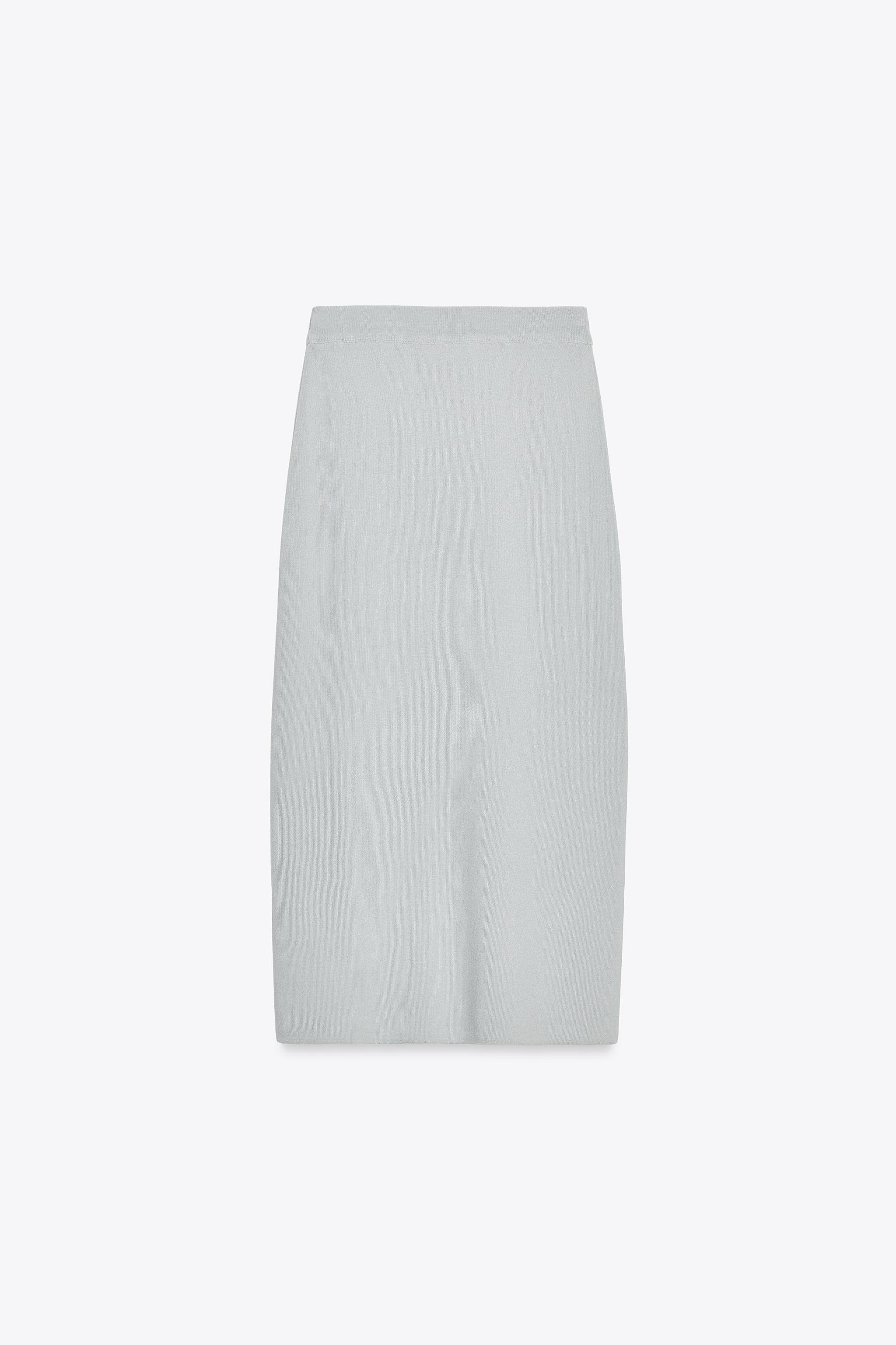PLAIN KNIT MIDI SKIRT
