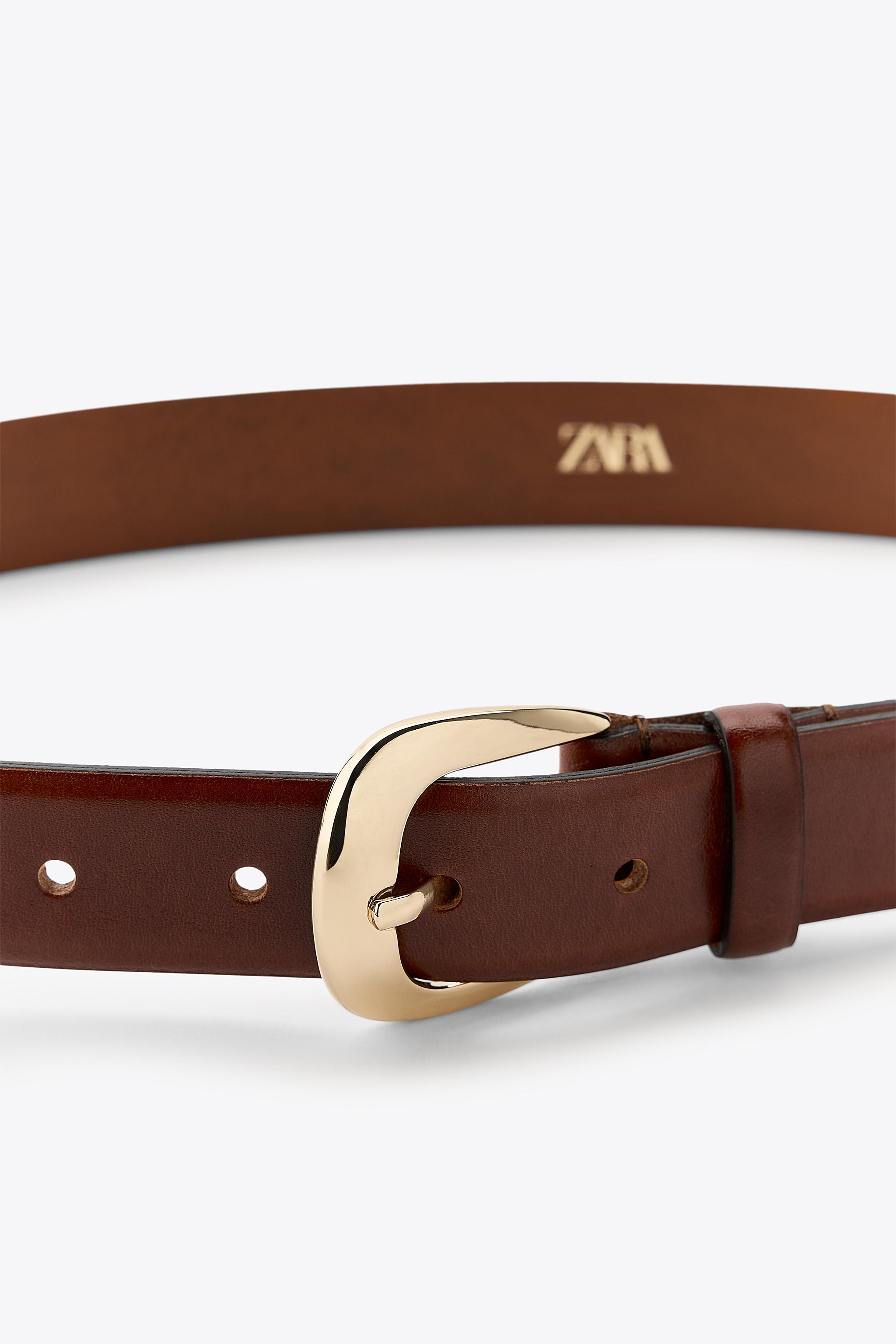 OVAL BUCKLE LEATHER BELT
